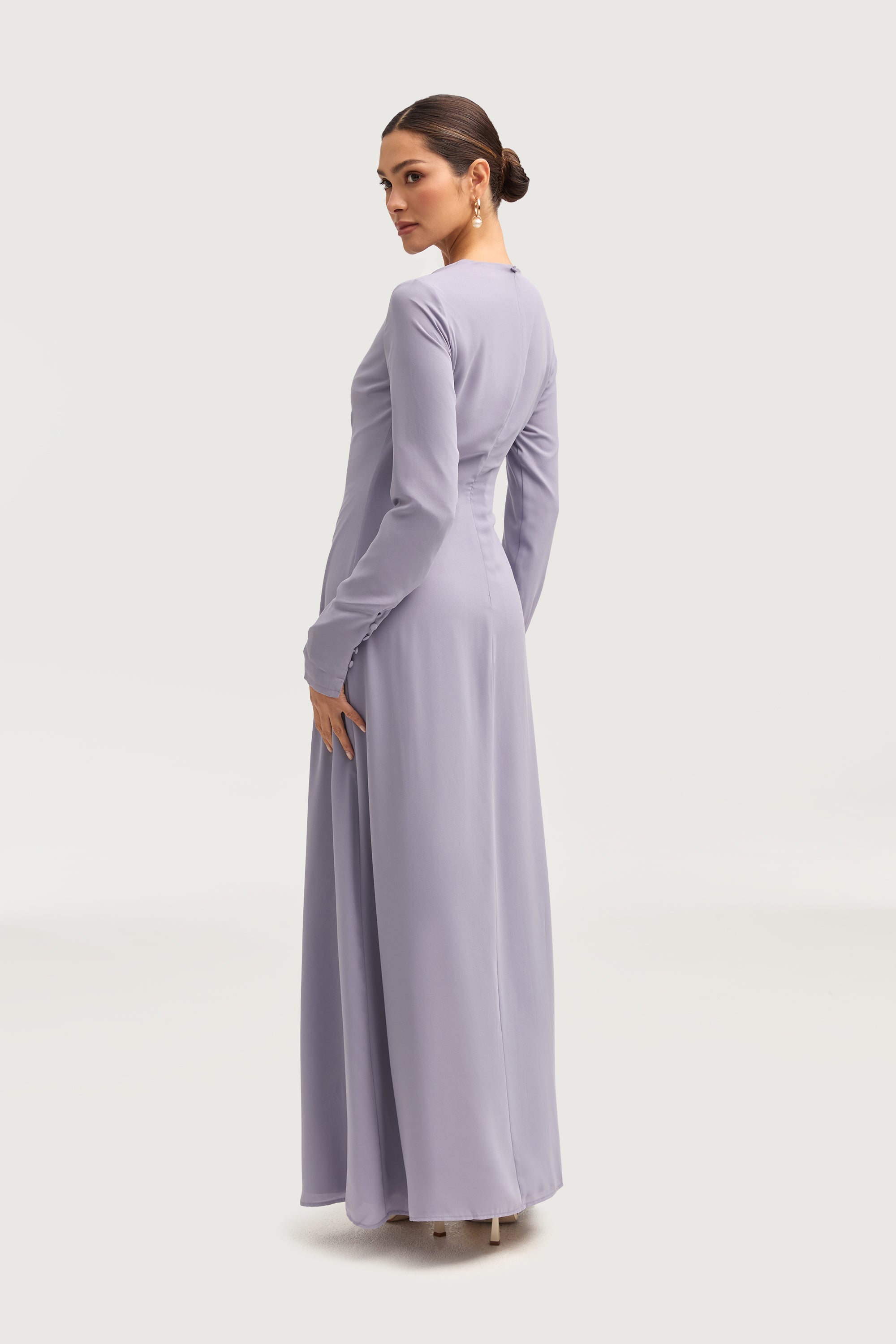 Julia Rouched Maxi Dress - Winter Blue Dresses Veiled 