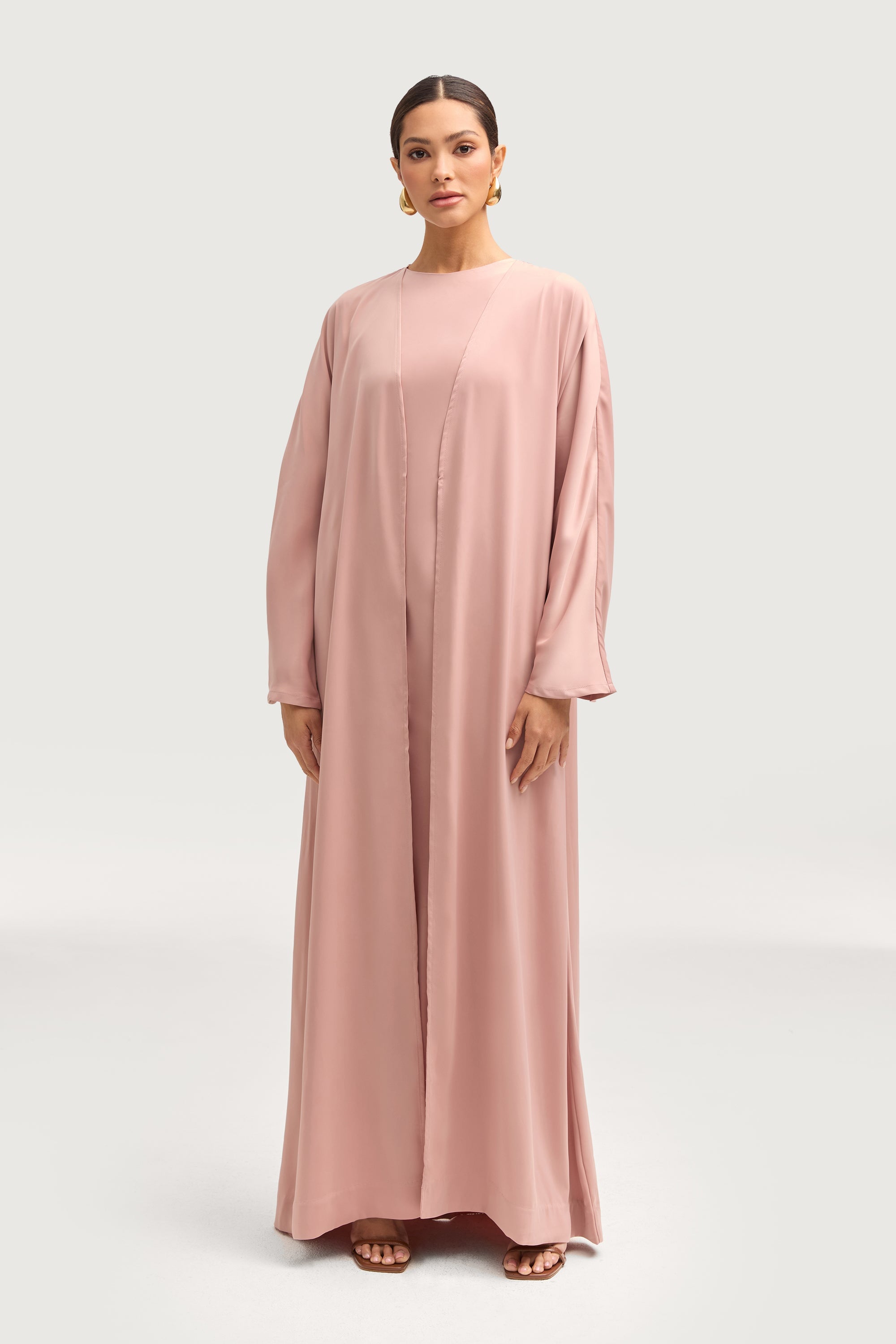 Kamila Open Abaya - Blush Abayas Veiled 