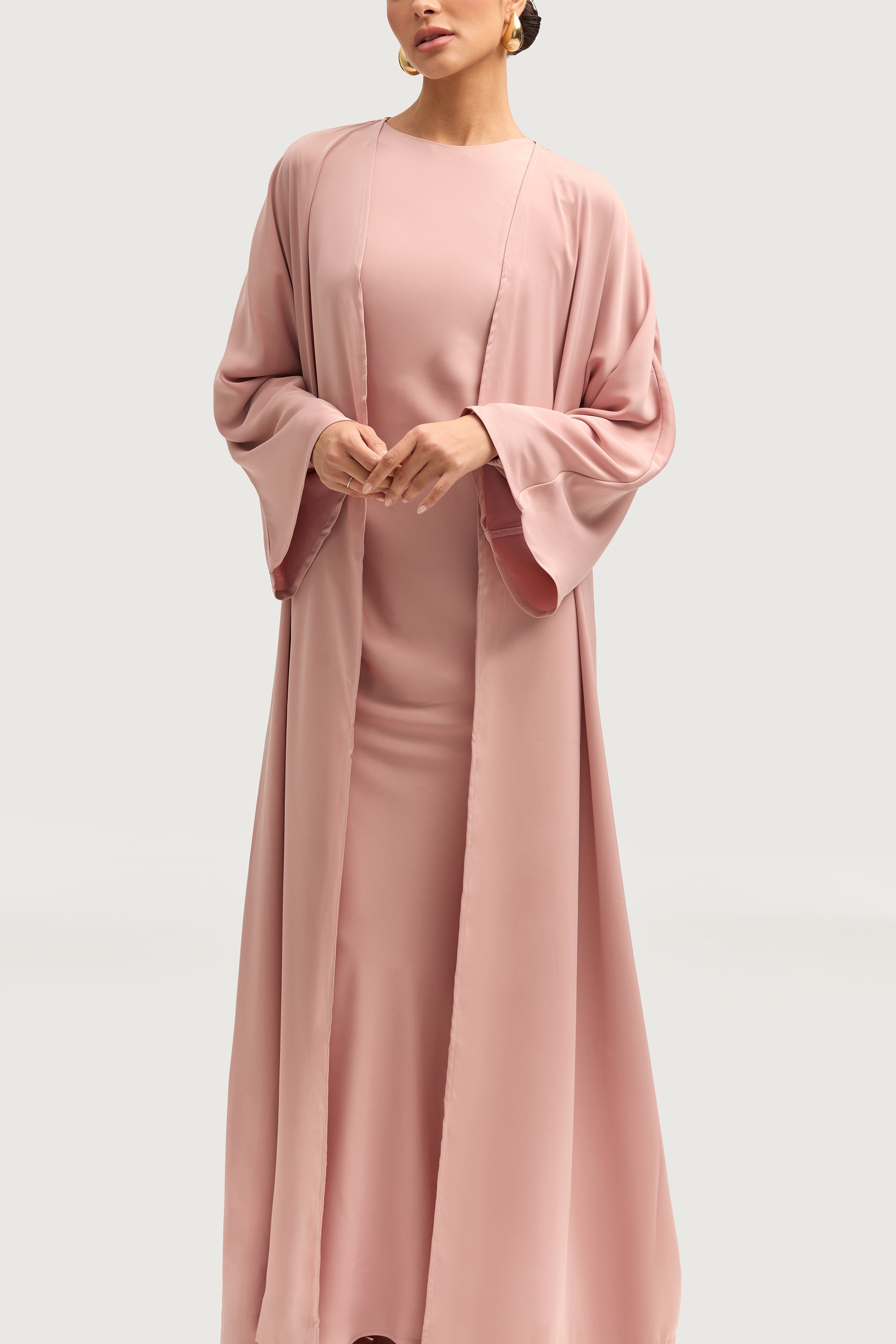 Kamila Open Abaya - Blush Abayas Veiled 