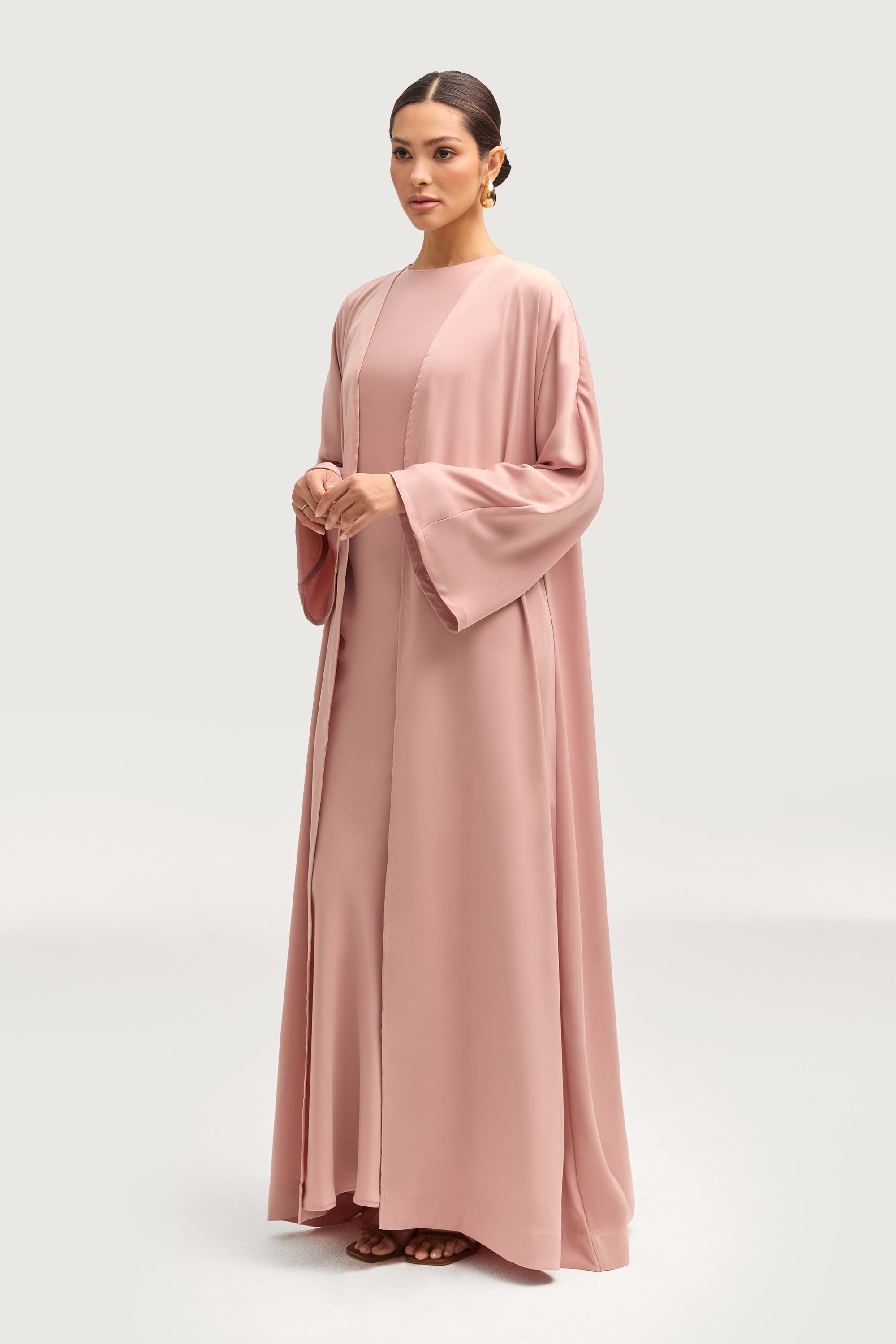 Kamila Open Abaya - Blush Abayas Veiled 