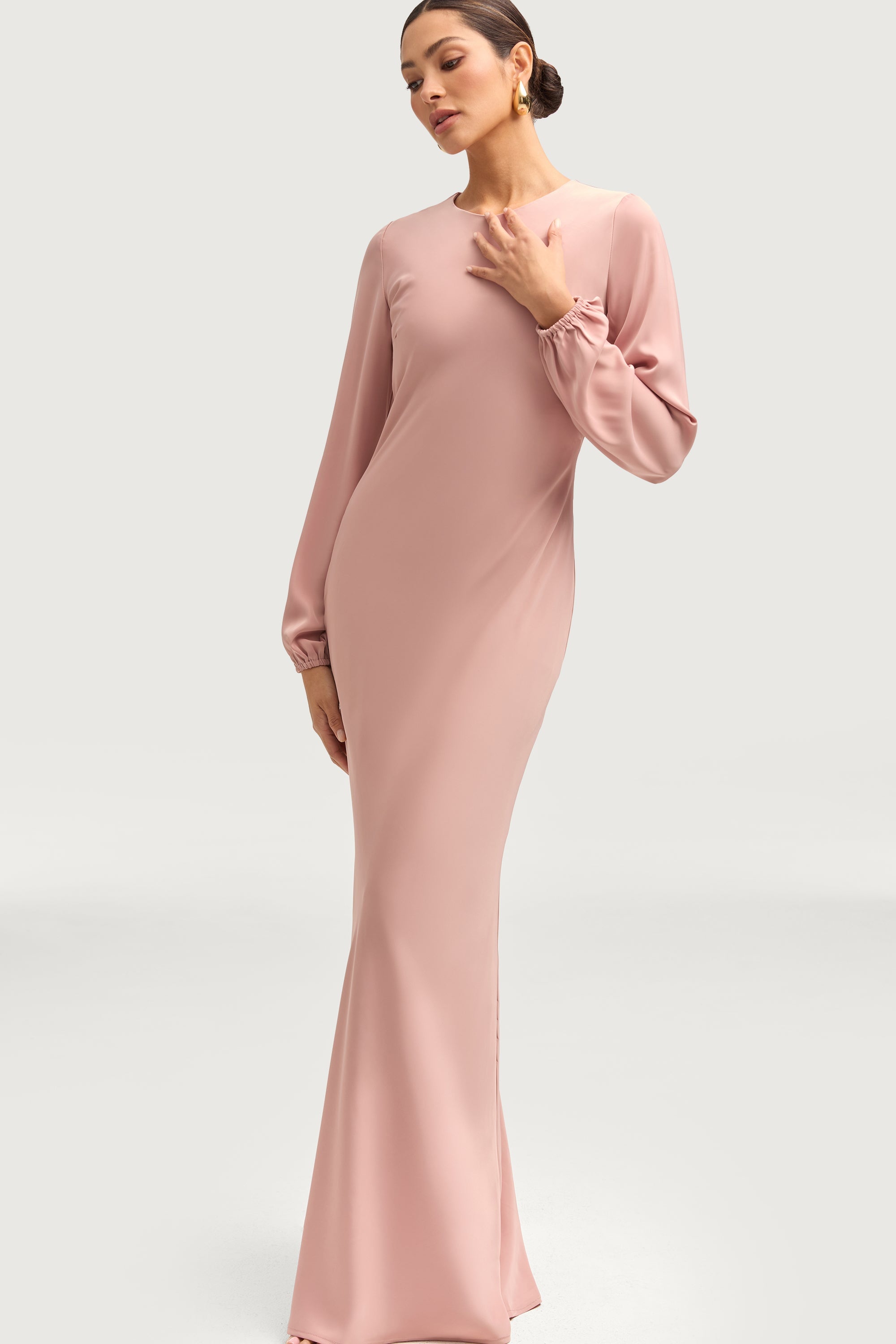 Blush long dress on sale