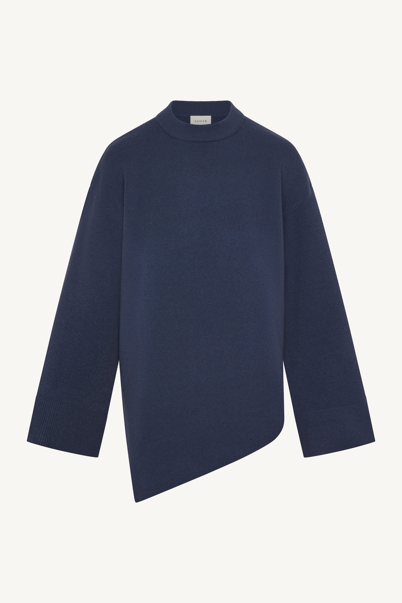 Kehlani Asymmetric Knit Top - Dusk Blue Abayas Veiled 