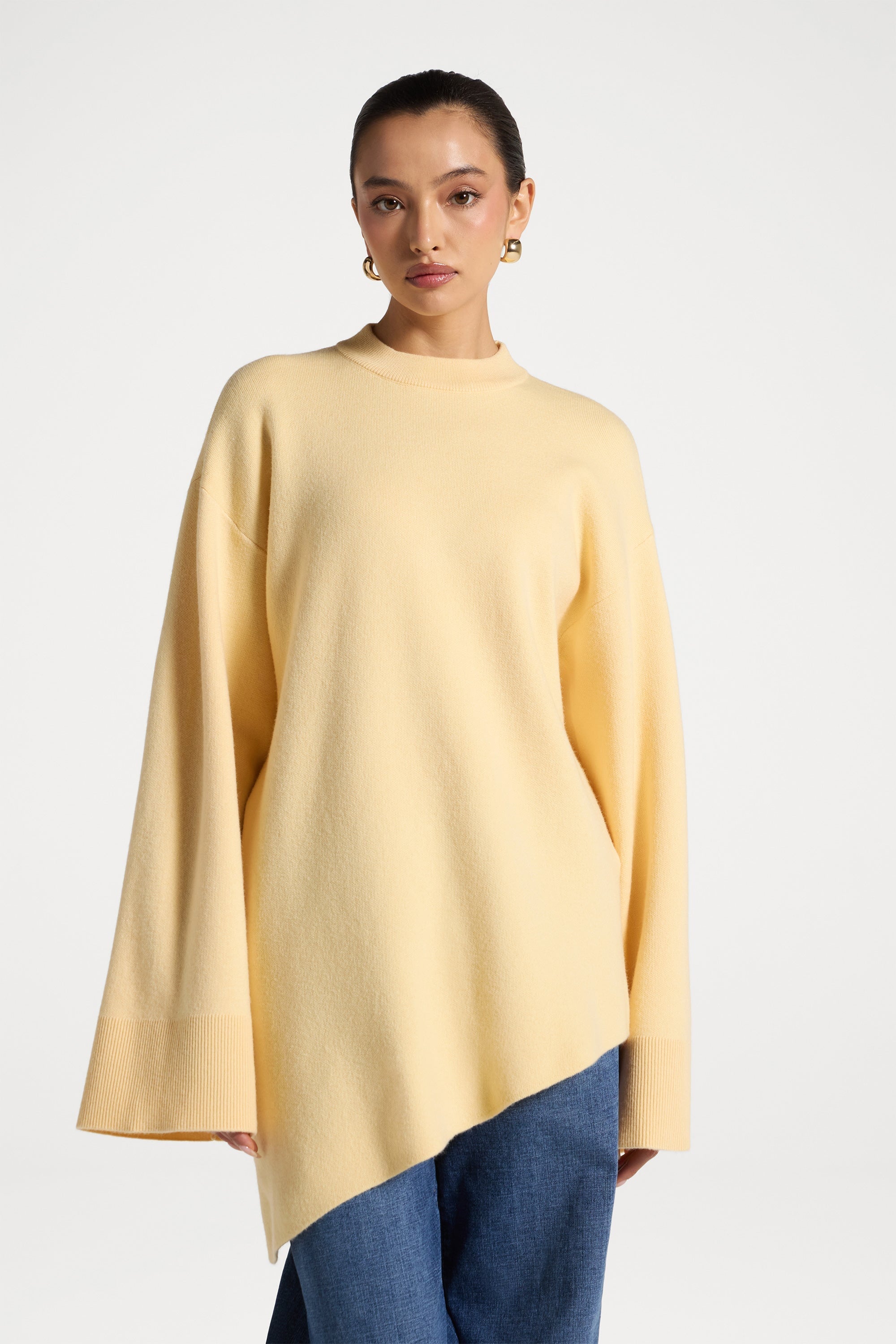 Kehlani Asymmetric Knit Top - Yuzu Abayas Veiled 