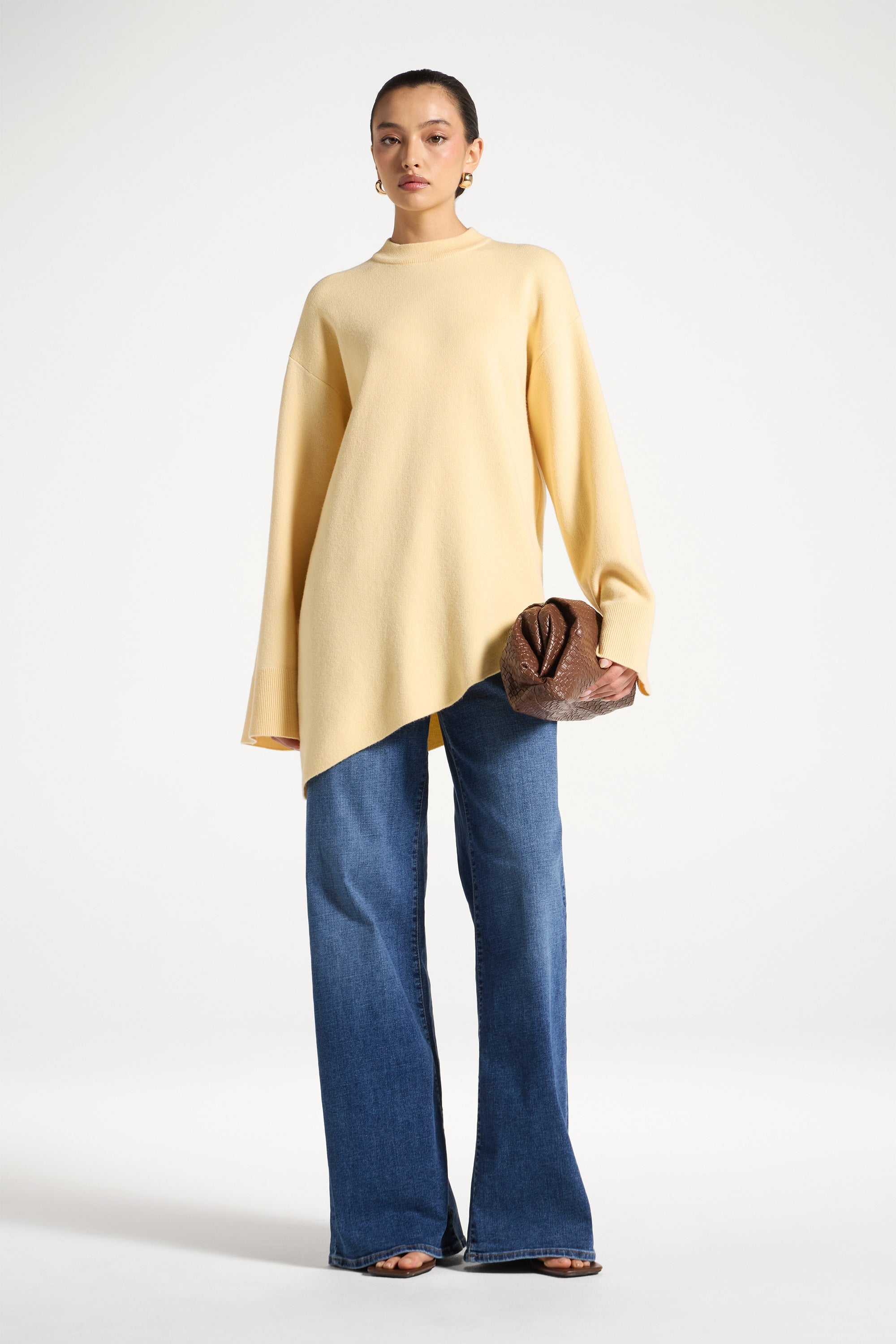 Kehlani Asymmetric Knit Top - Yuzu Abayas Veiled 