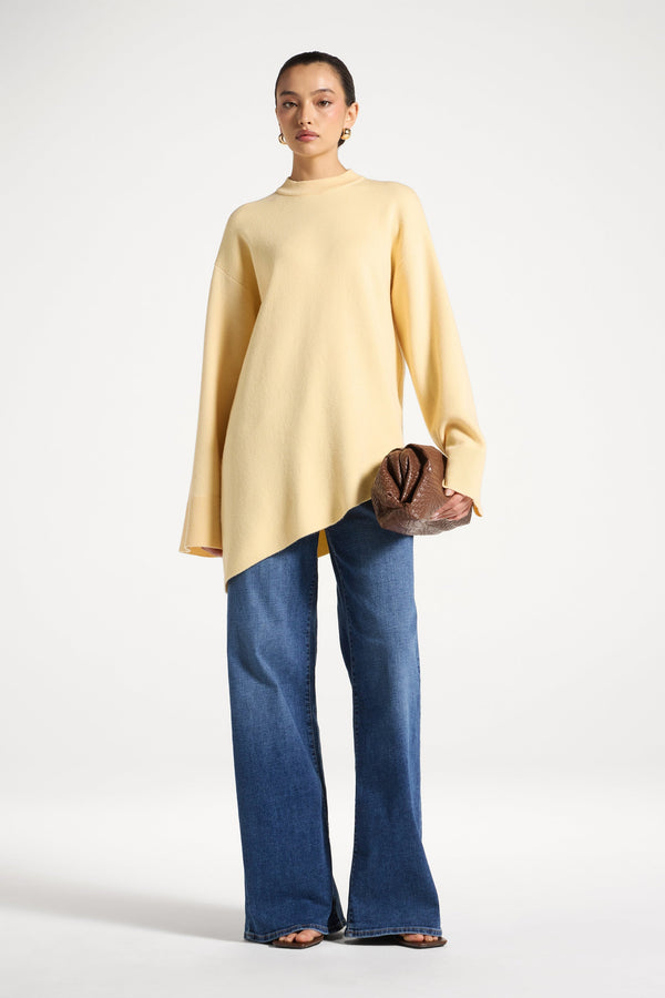 Kehlani Asymmetric Knit Top - Yuzu Abayas Veiled 