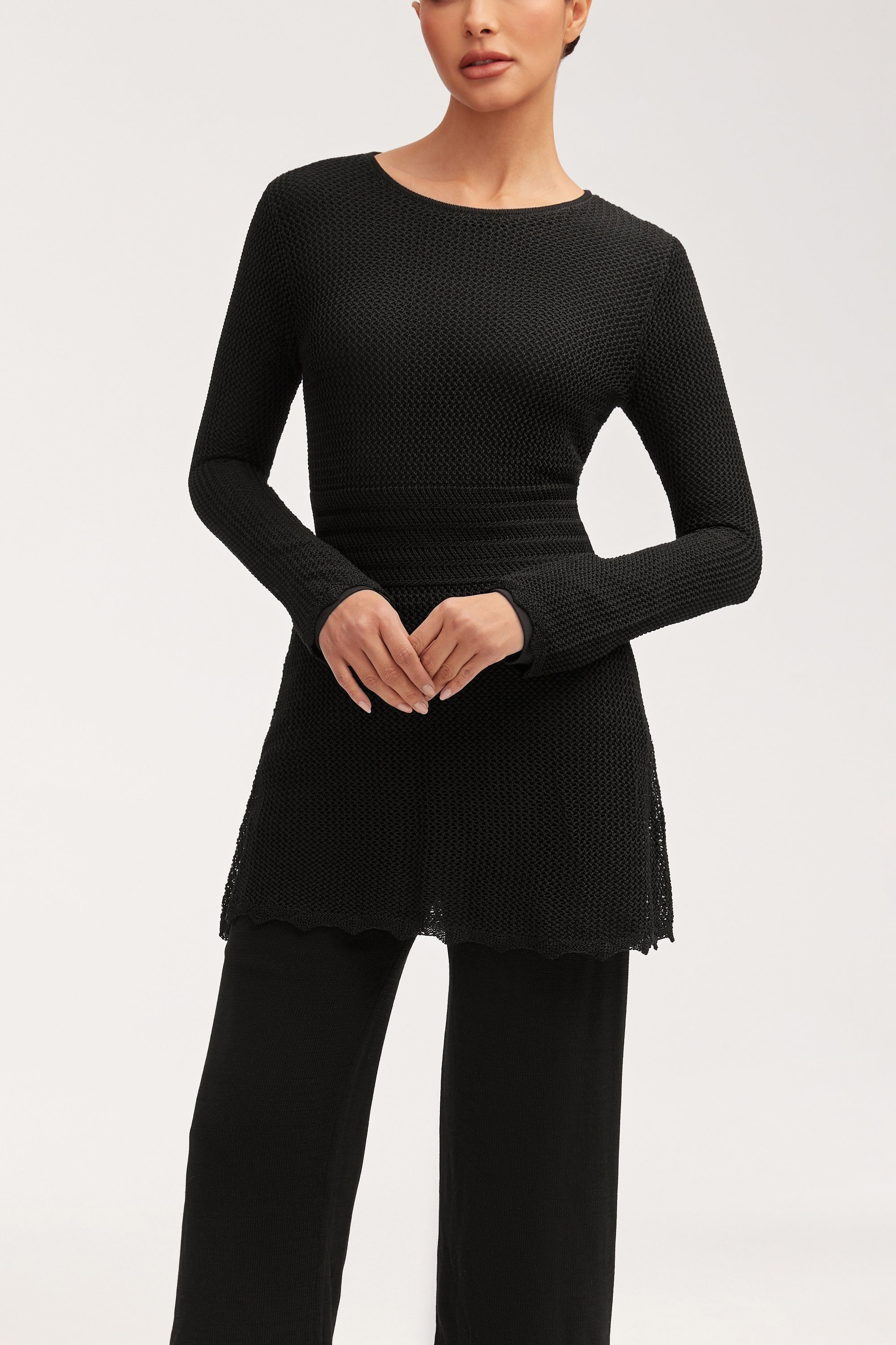 Kendall Crochet Top - Black Clothing epschoolboard 