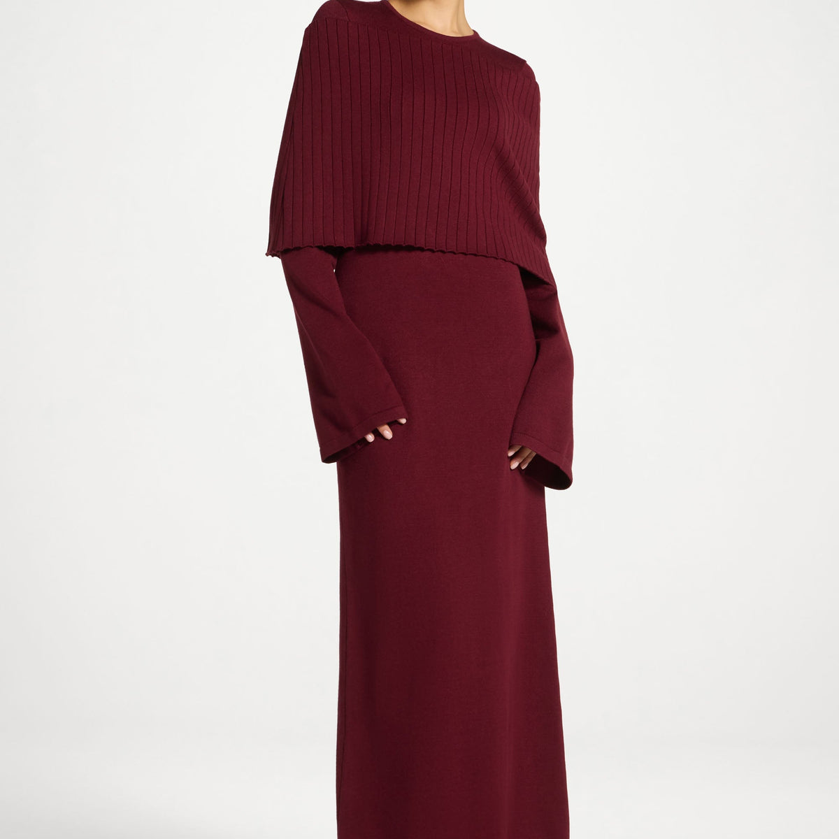 Knit Drape Maxi Dress