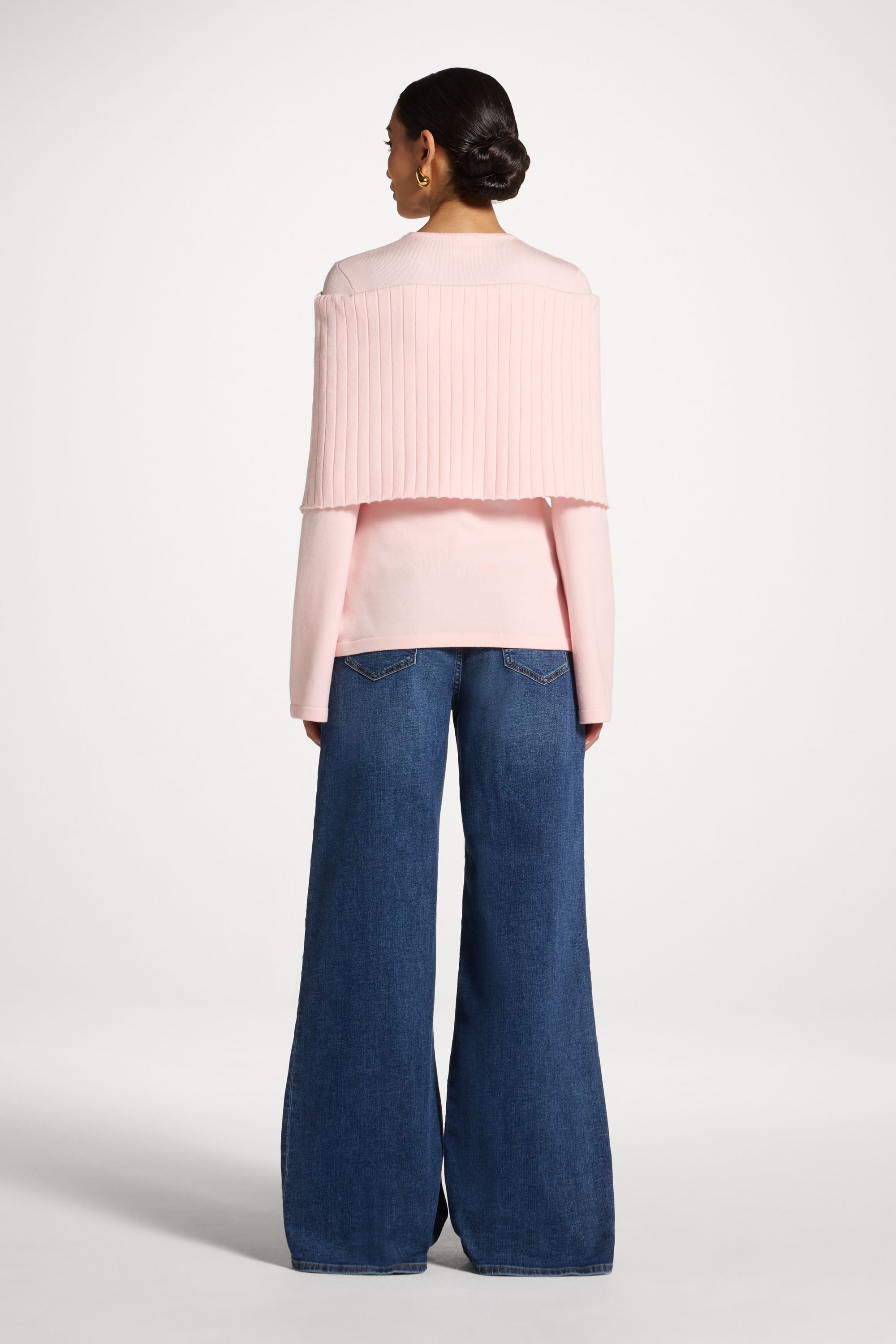 Knit Drape Top - Baby Pink Abayas Veiled 