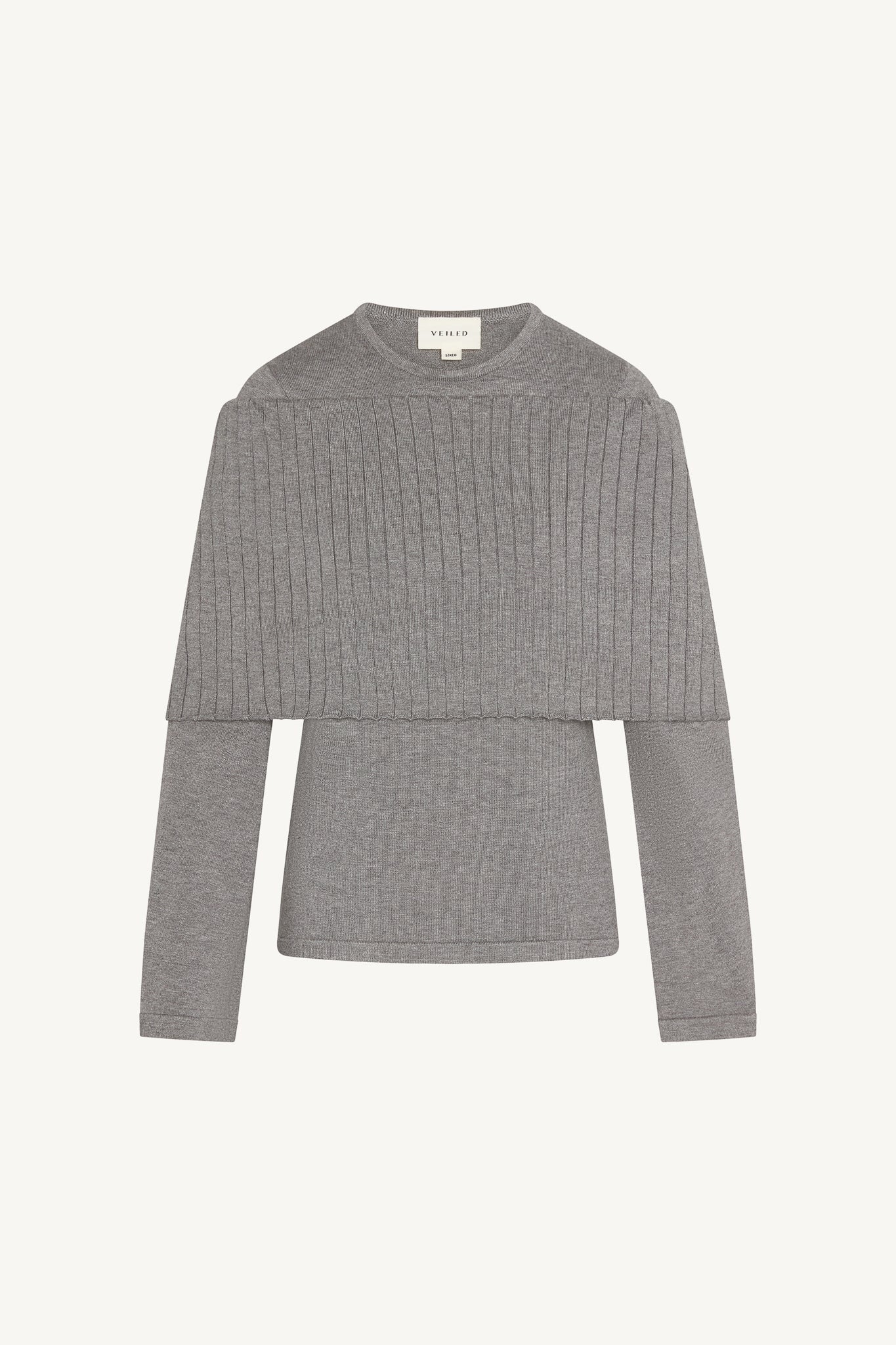 Knit Drape Top - Heather Grey Abayas Veiled 