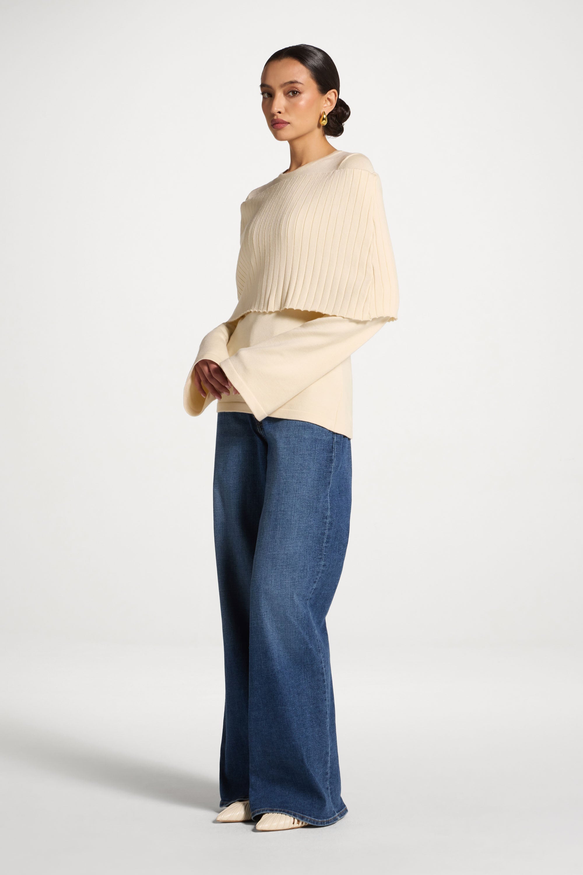 Knit Drape Top - Moonlight Abayas Veiled 