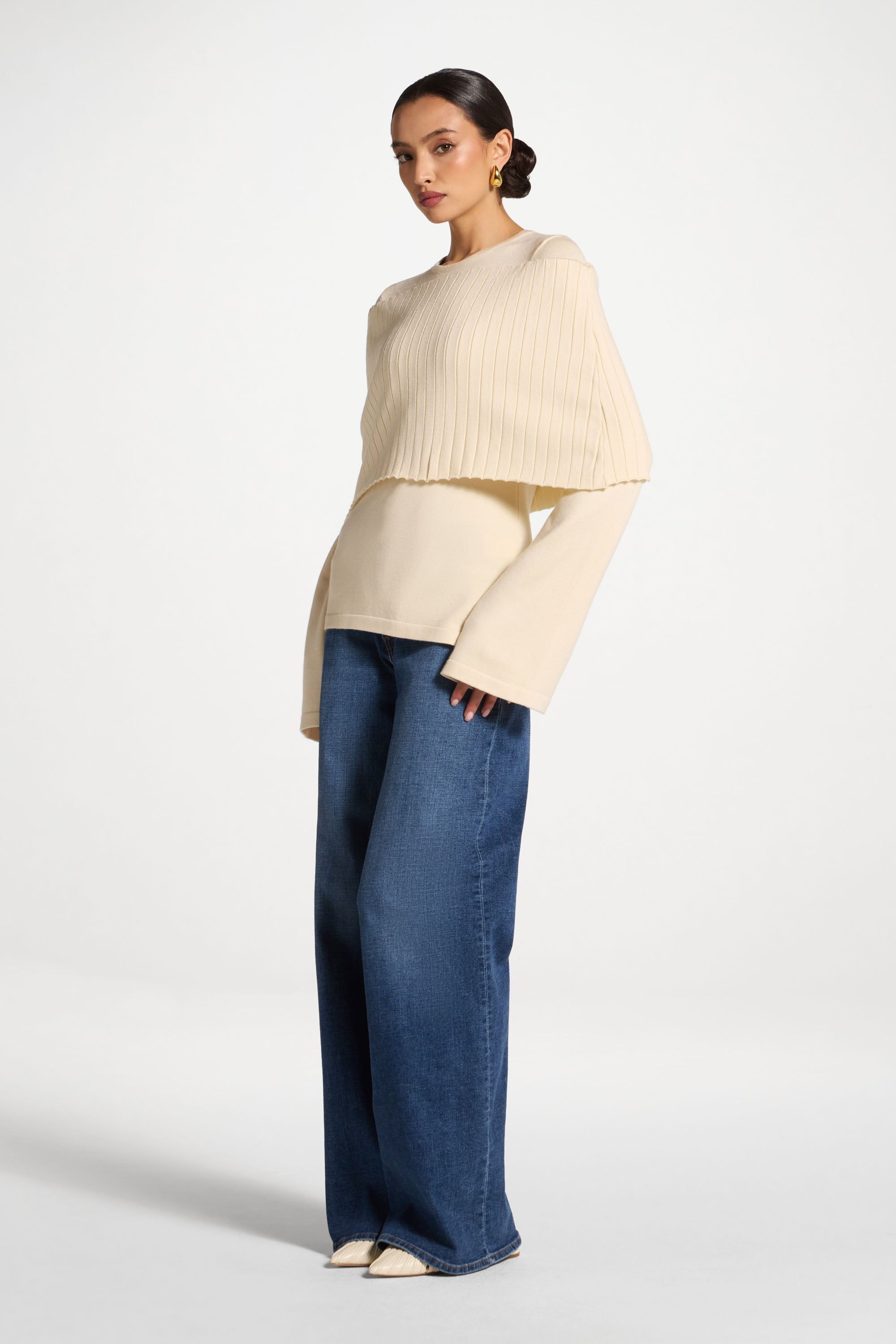 Knit Drape Top - Moonlight Abayas Veiled 