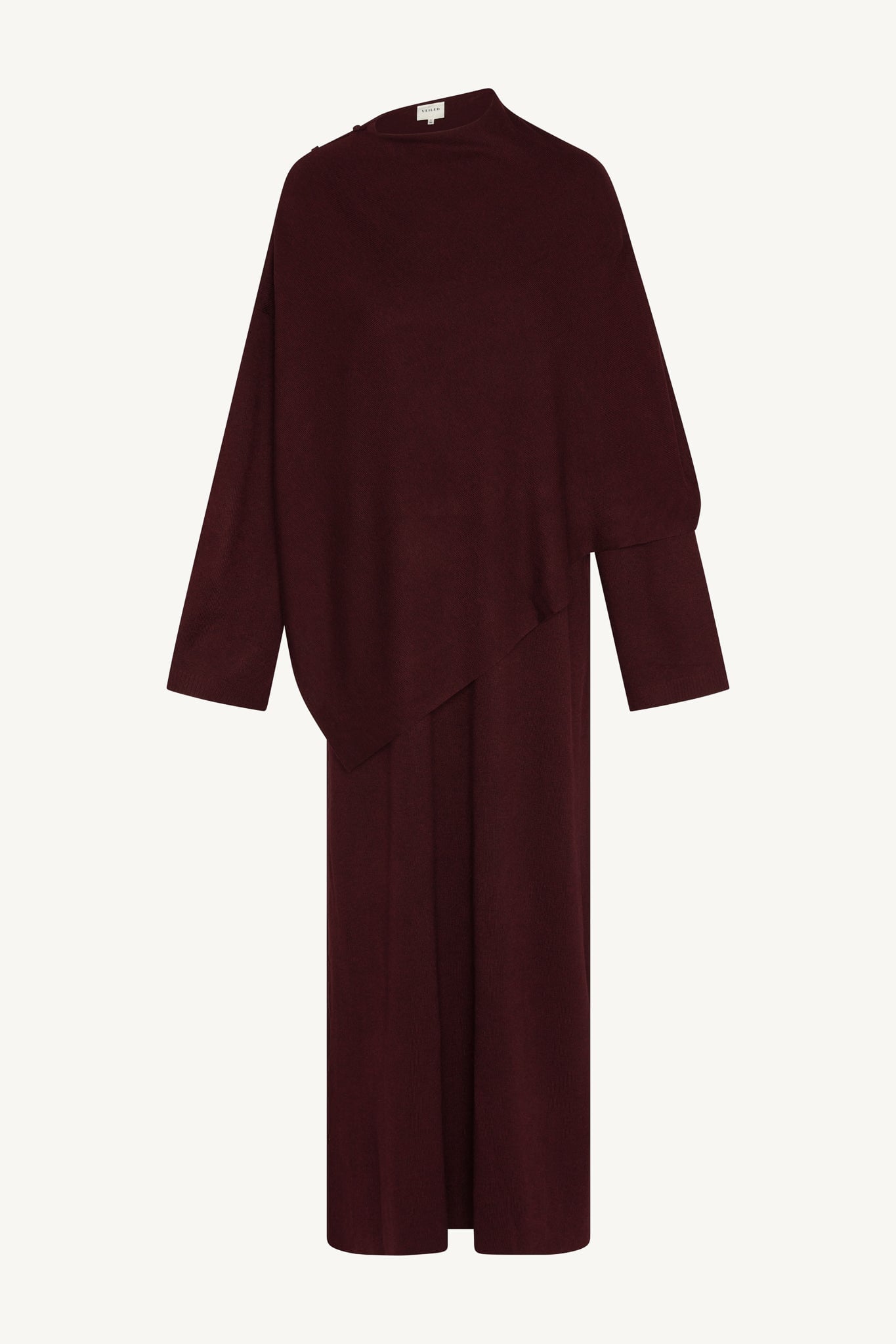 Knit Maxi Dress & Scarf Set - Black Ember Abayas Veiled 