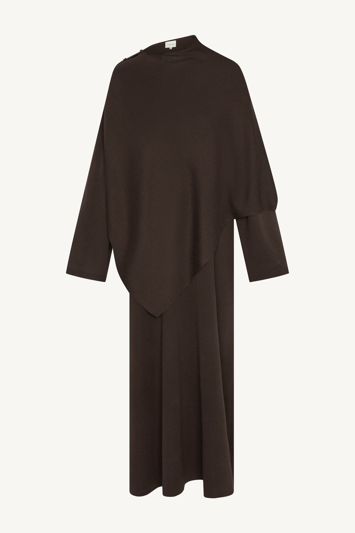 Knit Maxi Dress & Scarf Set - Espresso Abayas Veiled 
