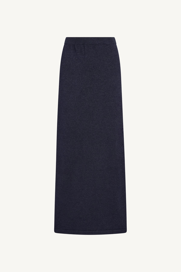 Knit Maxi Skirt - Denim Blue Abayas Veiled 