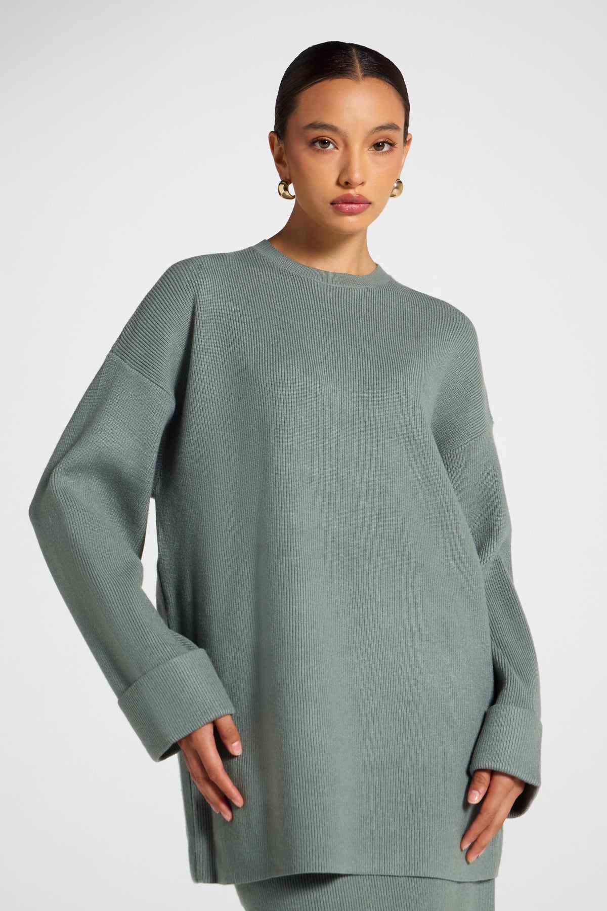 Knit Top & Skirt Set - Sea Cloud Veiled 