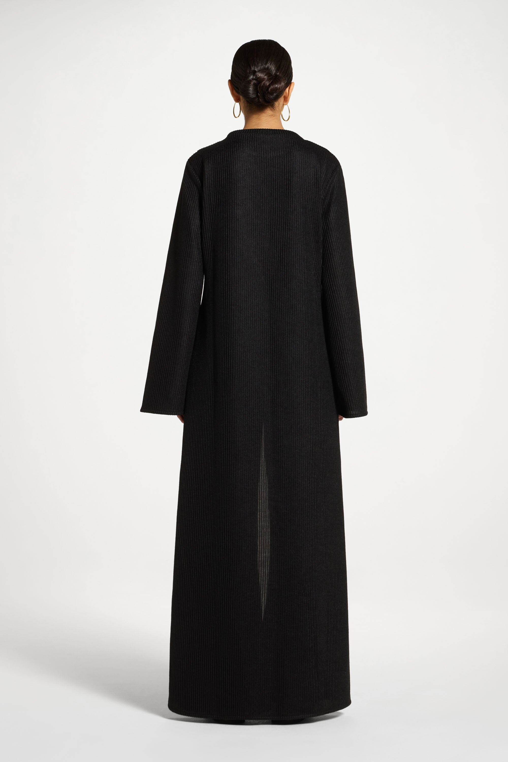 Knit Tunic & Pants Set - Black Abayas Veiled 