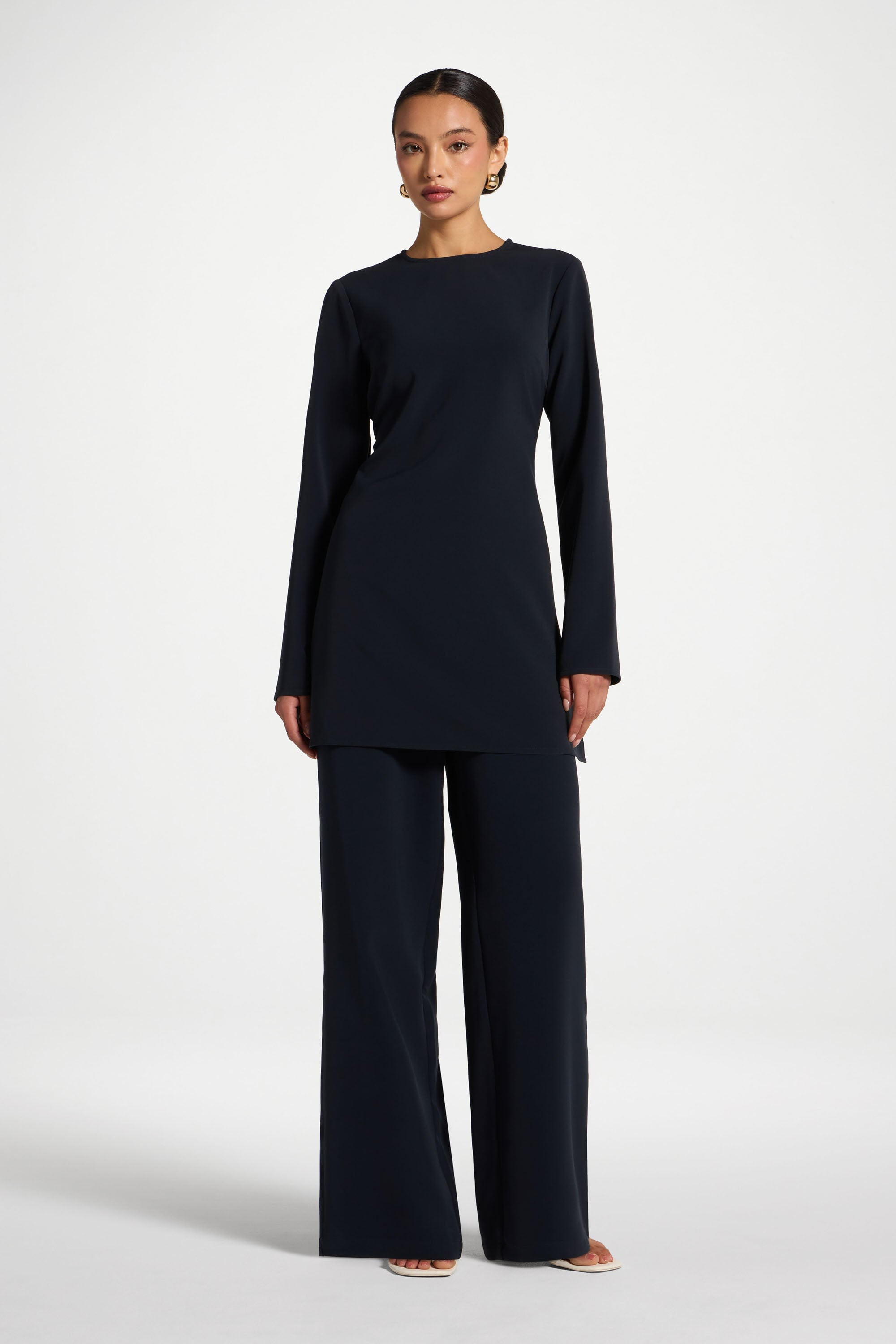 Lace Up Back Top - Midnight Top Veiled 