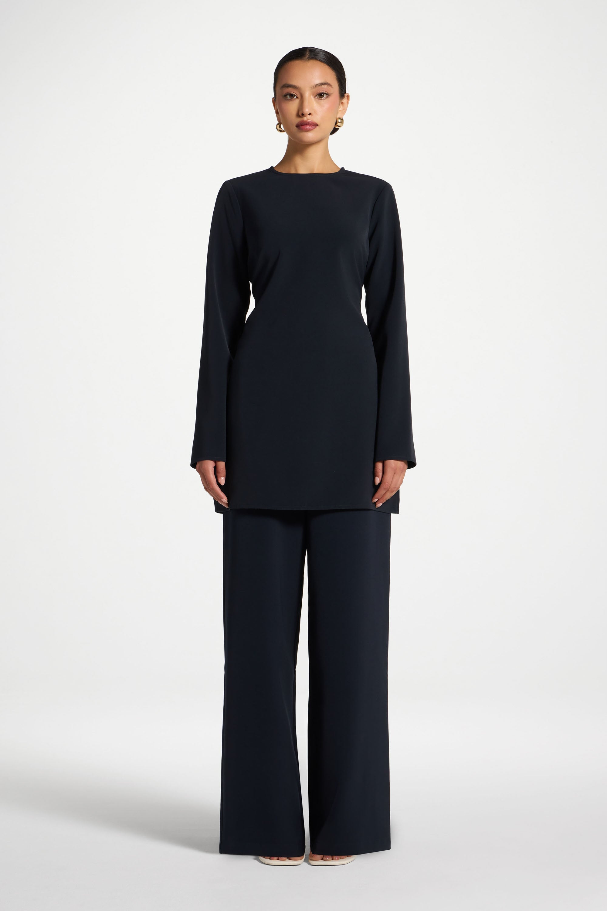 Lace Up Back Top - Midnight Top Veiled 