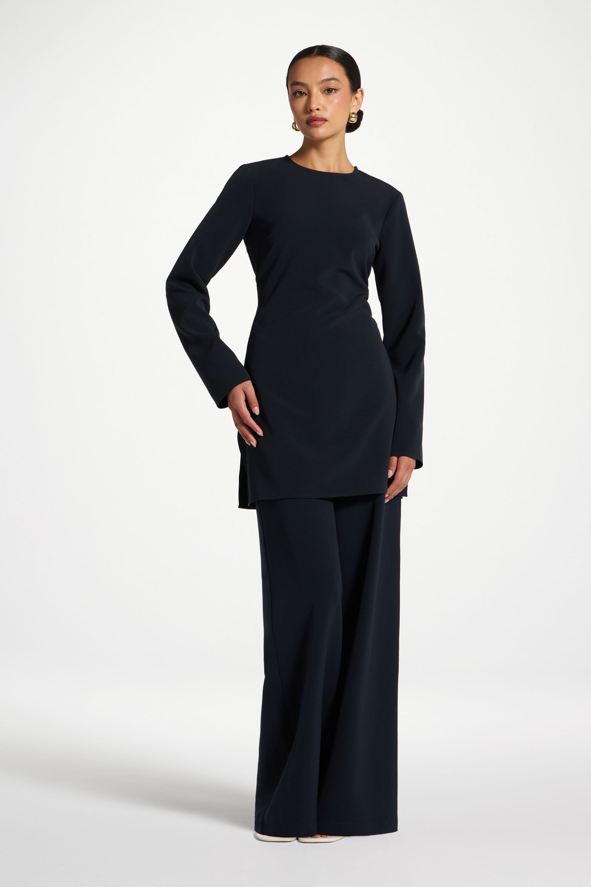 Lace Up Back Top - Midnight Top Veiled 