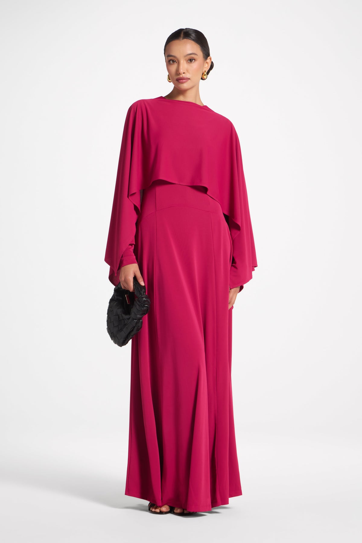 Lana Cape Maxi Dress - Sangria Abayas Veiled 