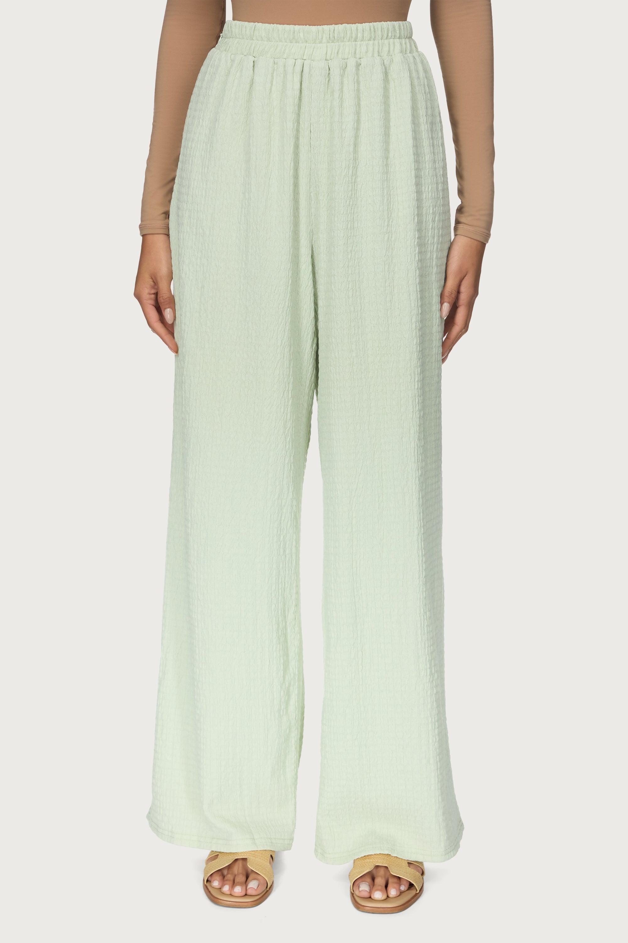 Layla Matching Top & Pants Set - Pistachio Abayas Veiled 