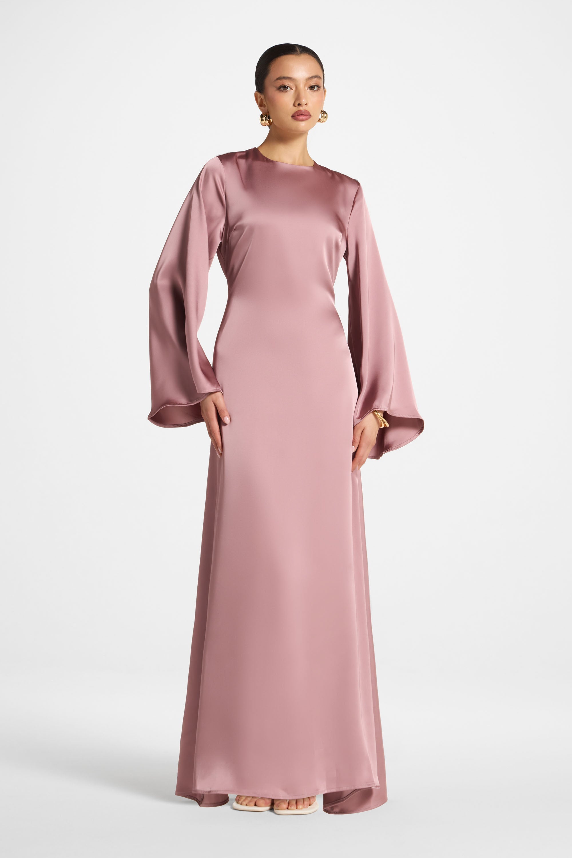 Layla Maxi Dress - Desert Mauve Abayas Veiled 