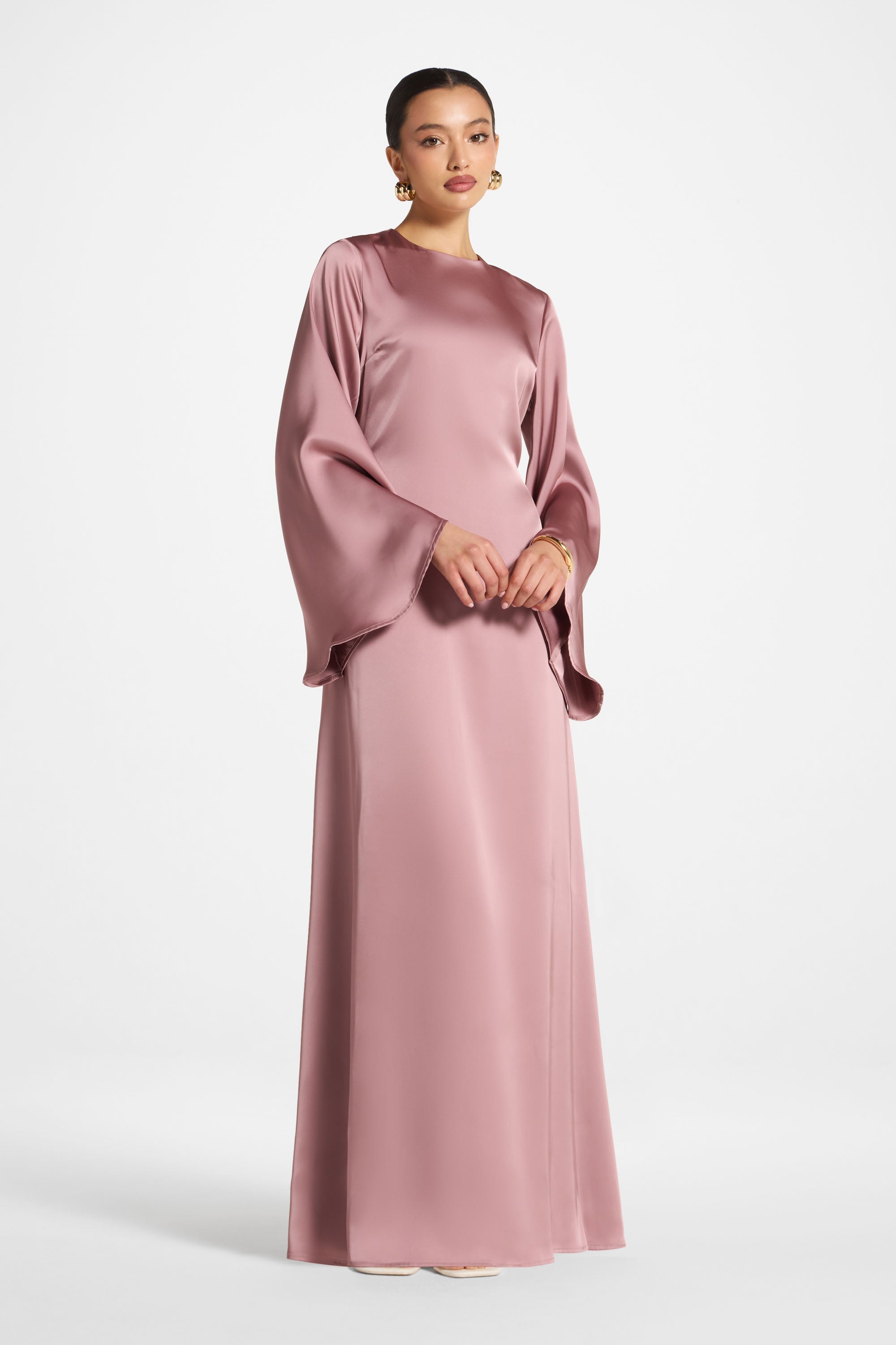 Layla Maxi Dress - Desert Mauve Abayas Veiled 