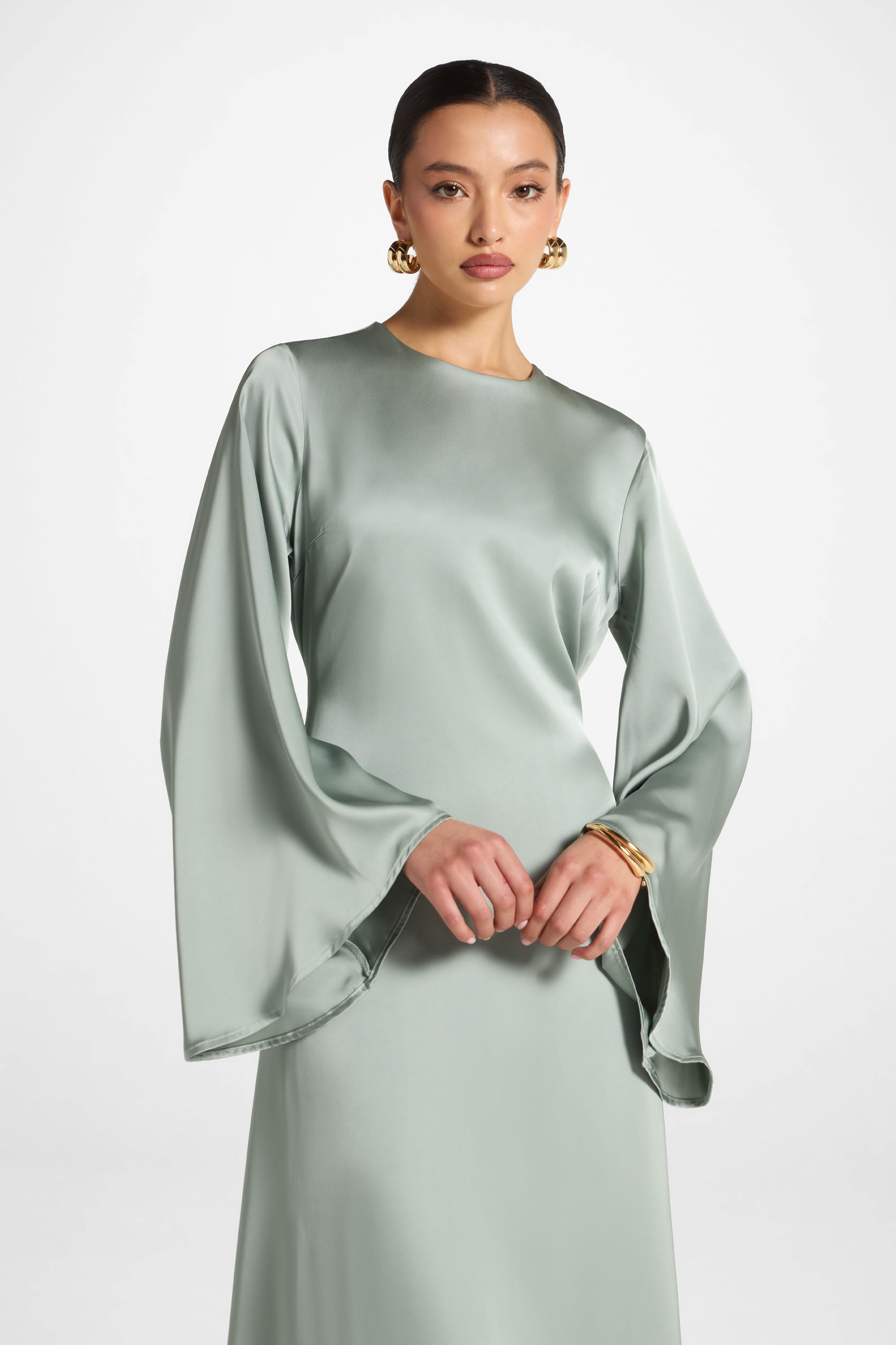 Layla Maxi Dress - Sage Abayas Veiled 