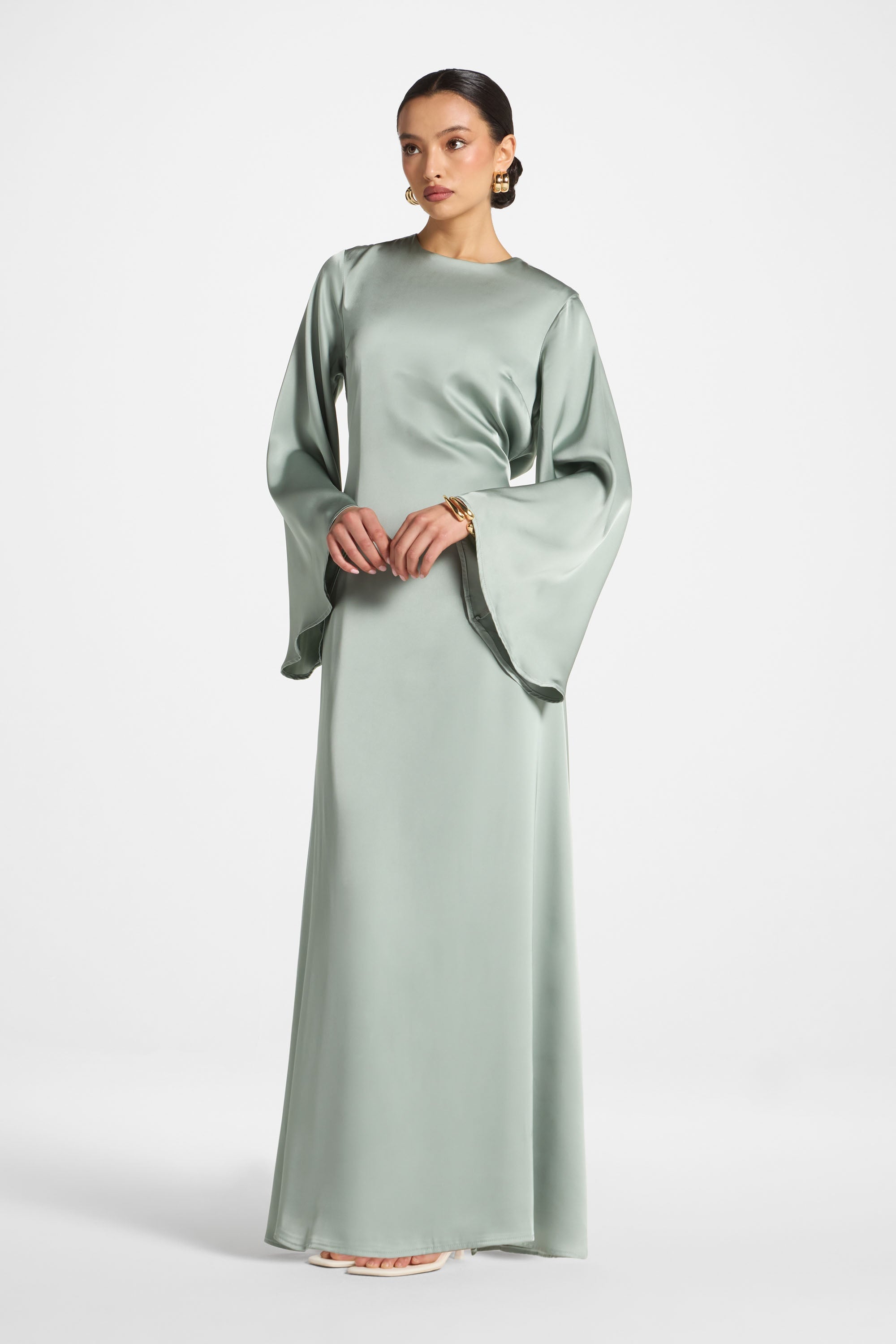 Layla Maxi Dress - Sage Abayas Veiled 