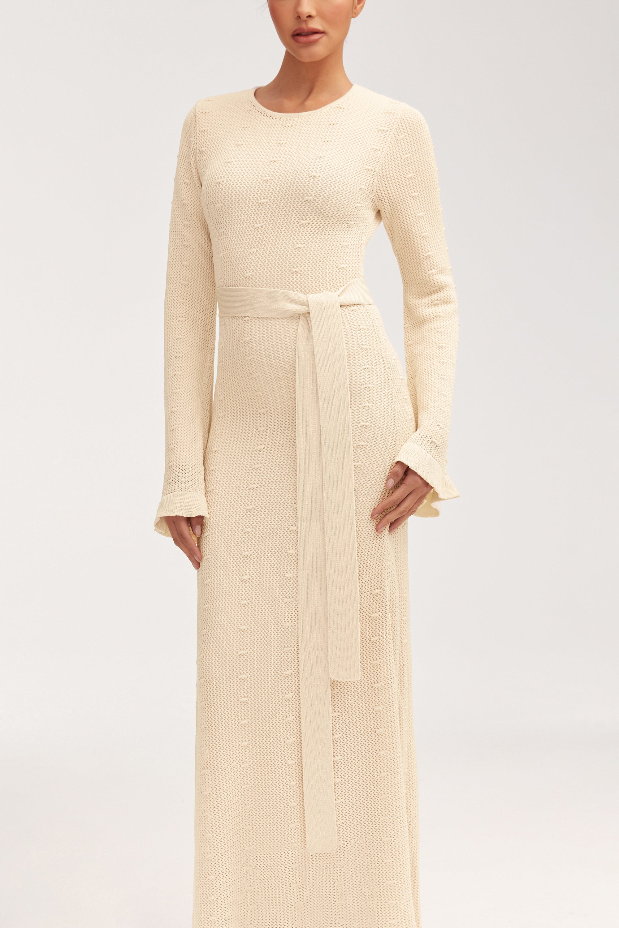 Leilani Crochet Maxi Dress - Off White Clothing Veiled 