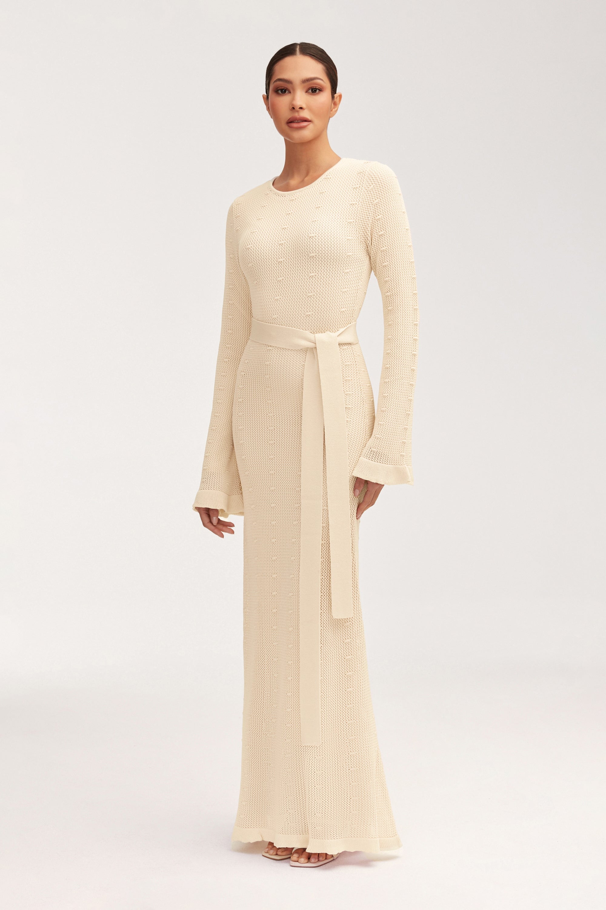 Leilani Crochet Maxi Dress - Off White Clothing Veiled 