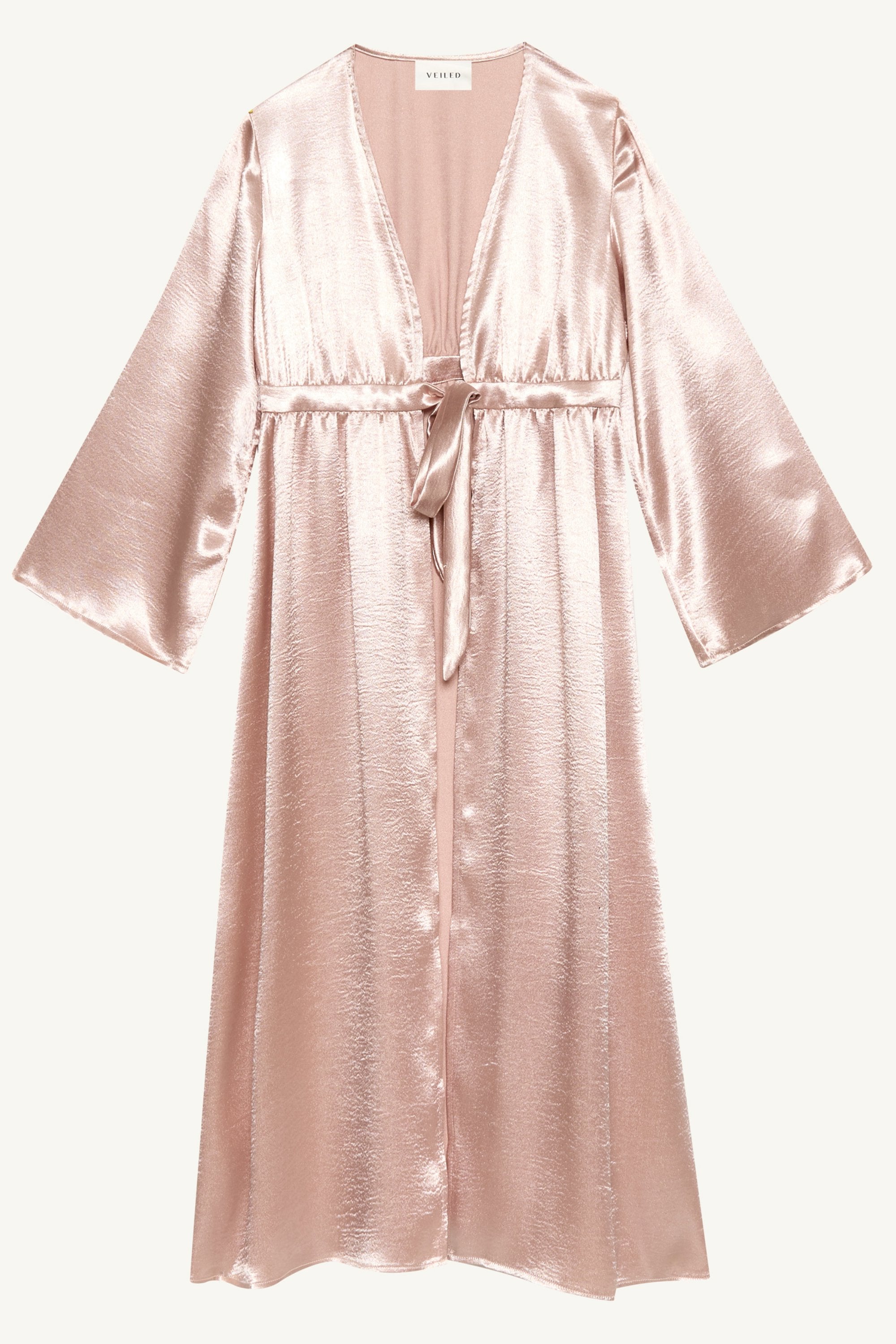 Liana Flare Sleeve Open Abaya - Pink Pearl (Girls) Abayas Veiled 