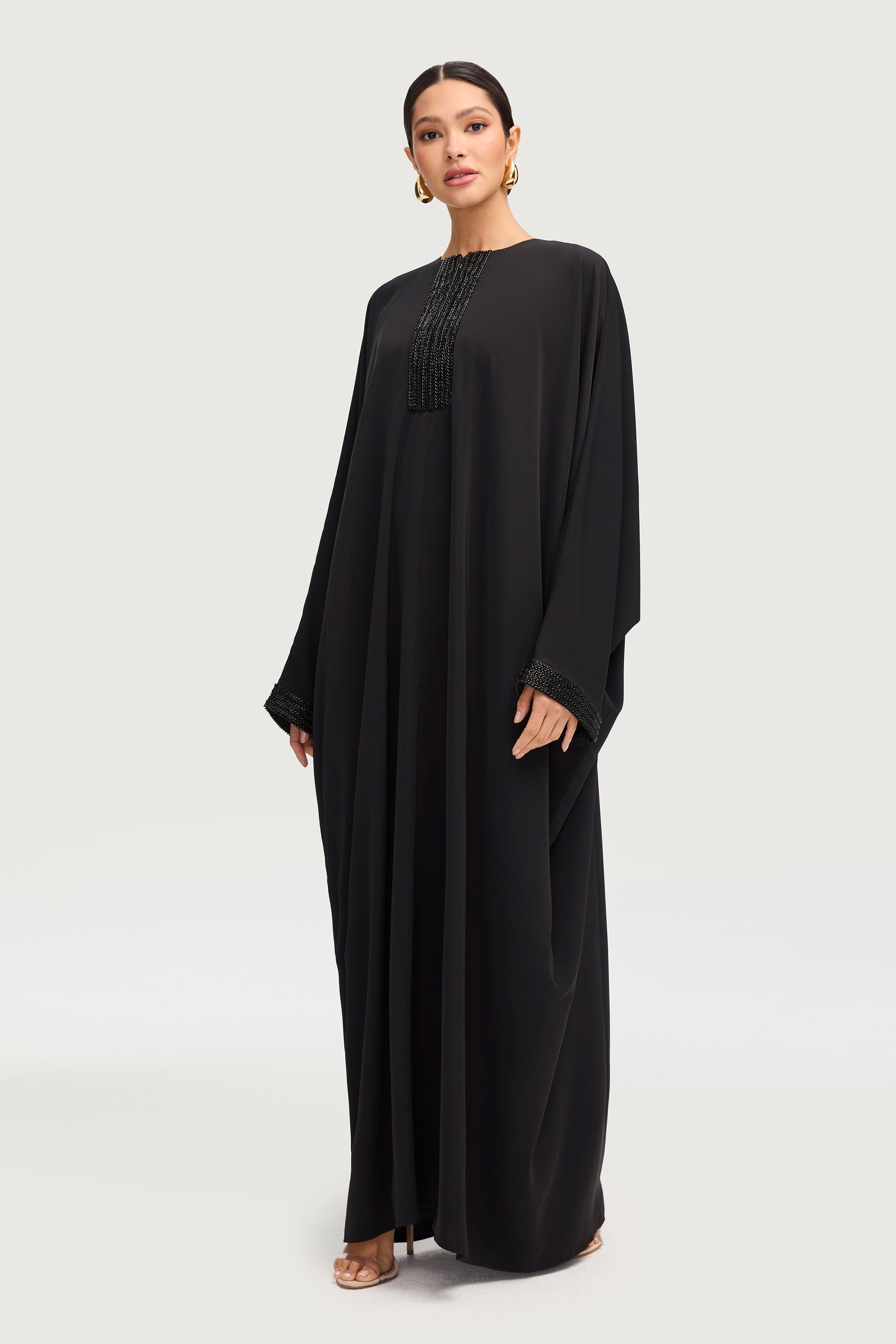 Lina Embellished Abaya - Black Abayas Veiled 