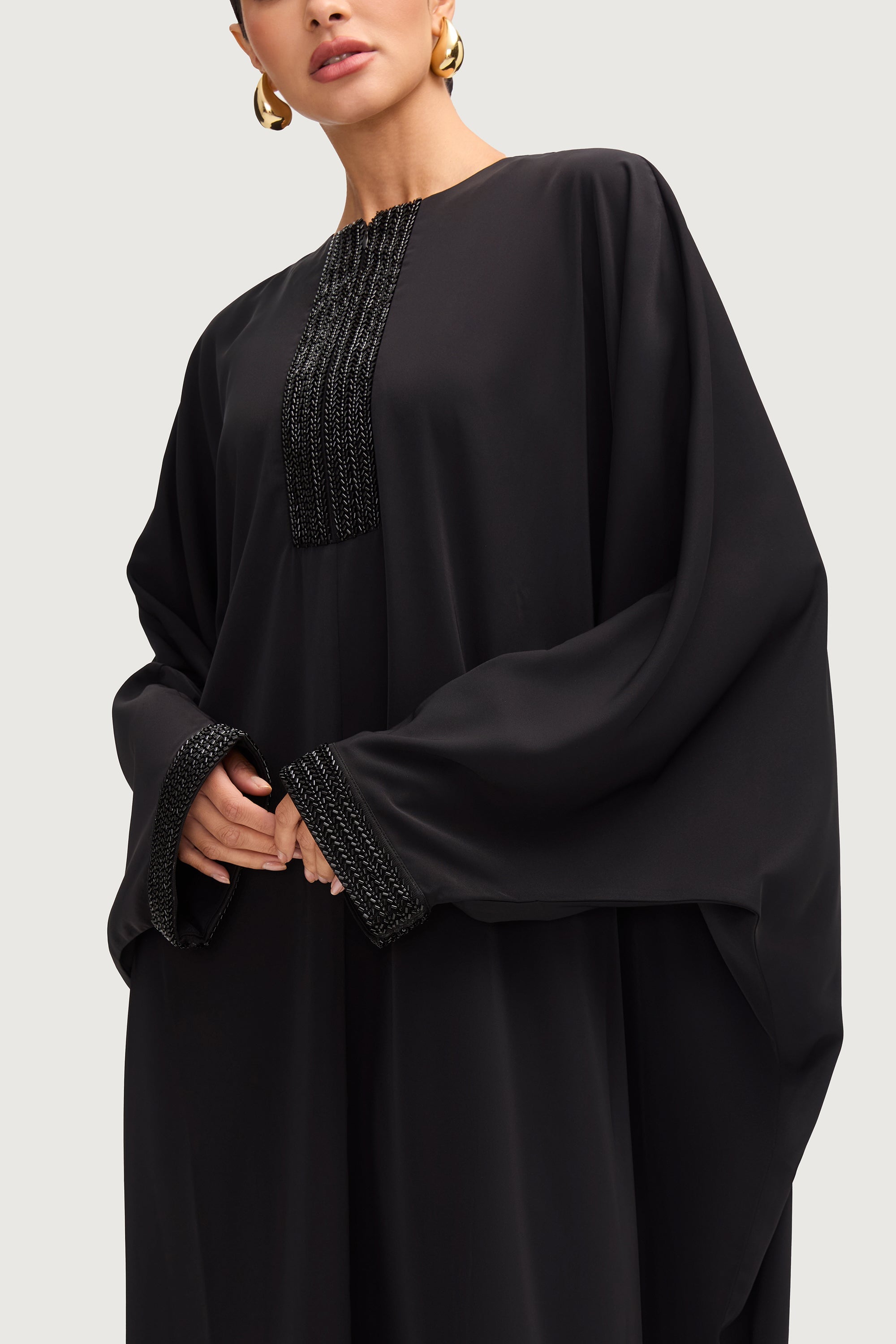 Lina Embellished Abaya - Black Abayas Veiled 