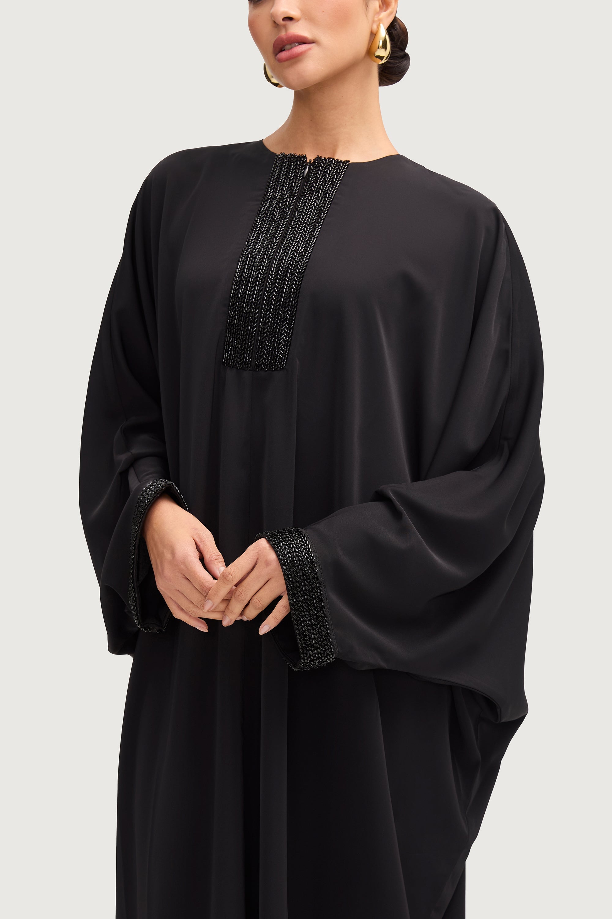 Lina Embellished Abaya - Black Abayas Veiled 