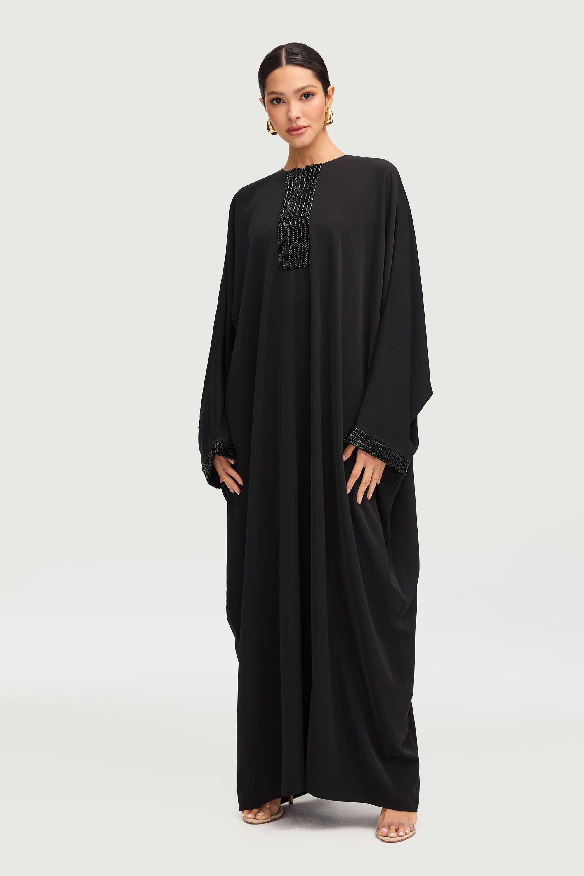 Lina Embellished Abaya - Black Abayas Veiled 