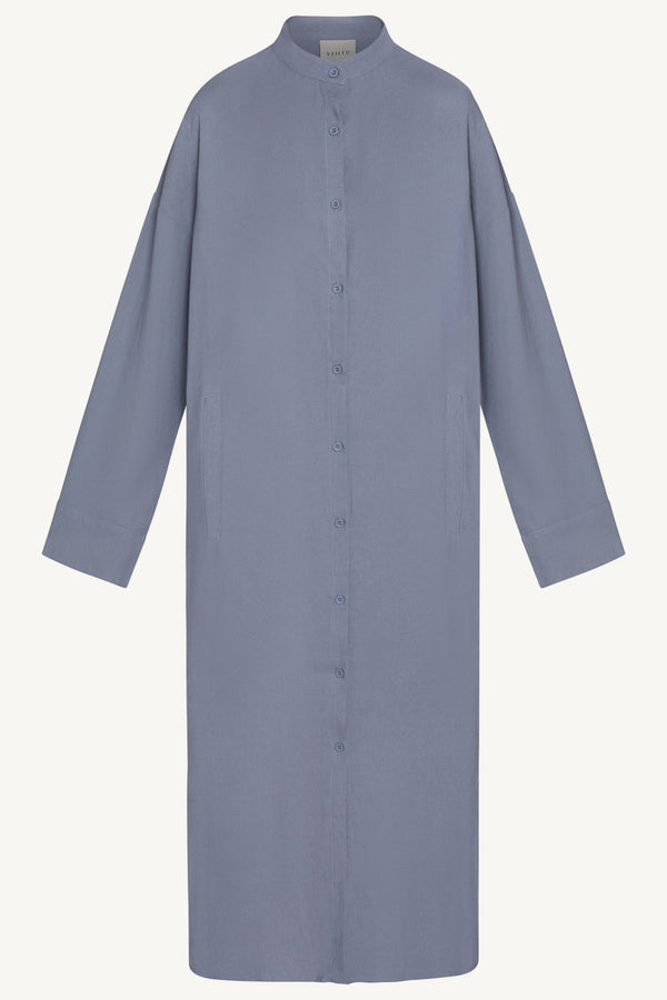 Linen Button Down Top & Pants Set - Dusk Abayas Veiled 