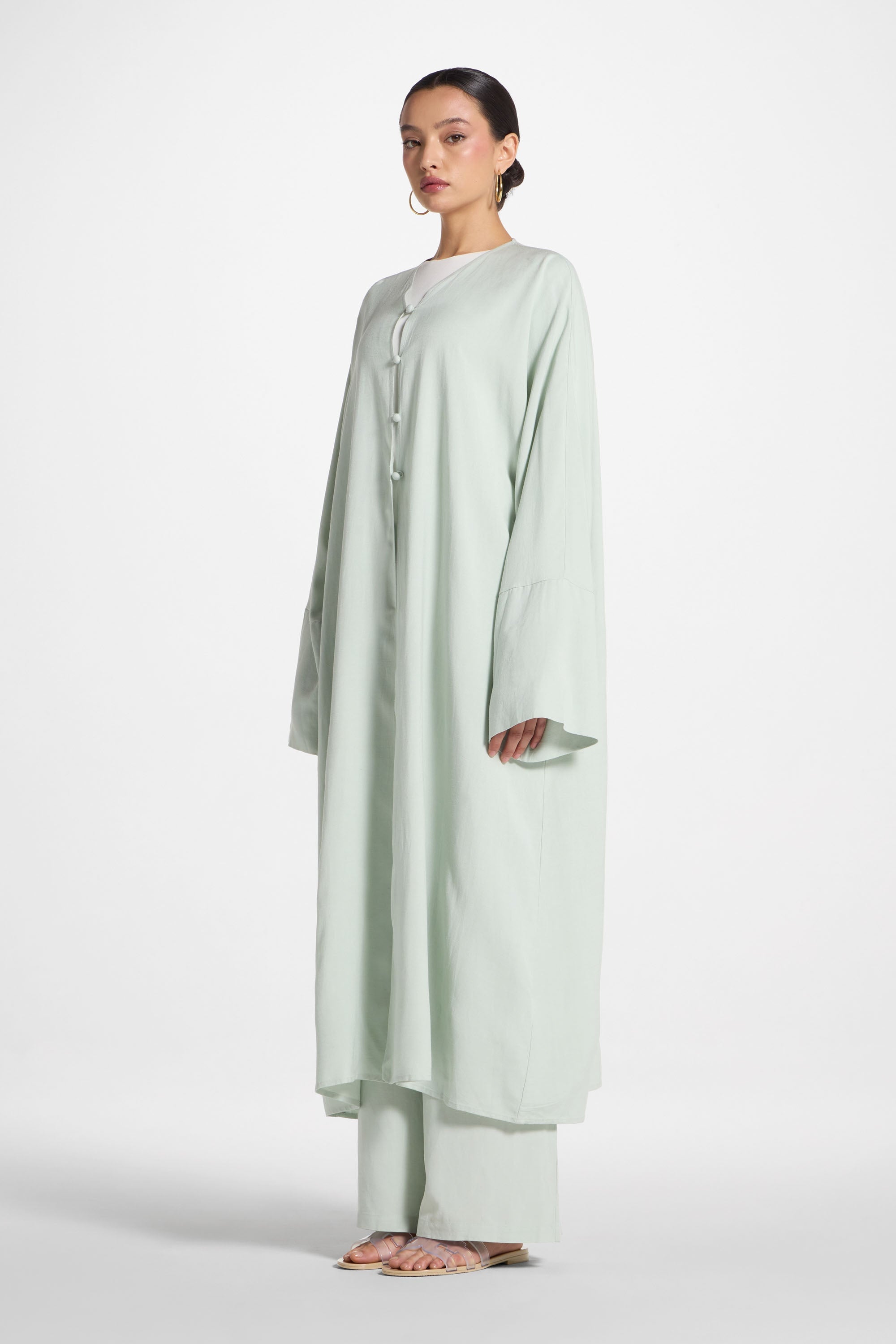 Linen Maxi Top Abayas Veiled 