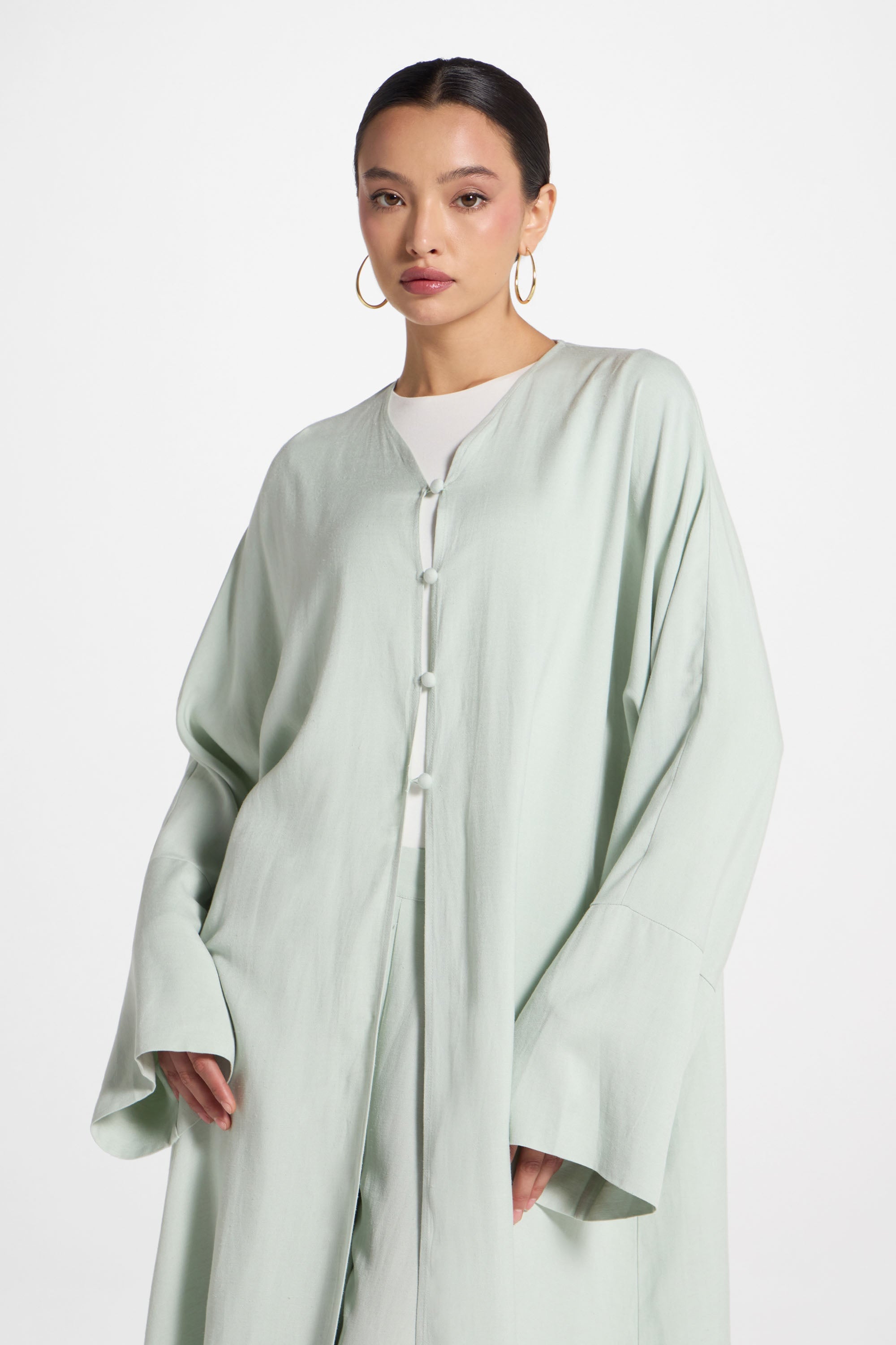 Linen Maxi Top Abayas Veiled 