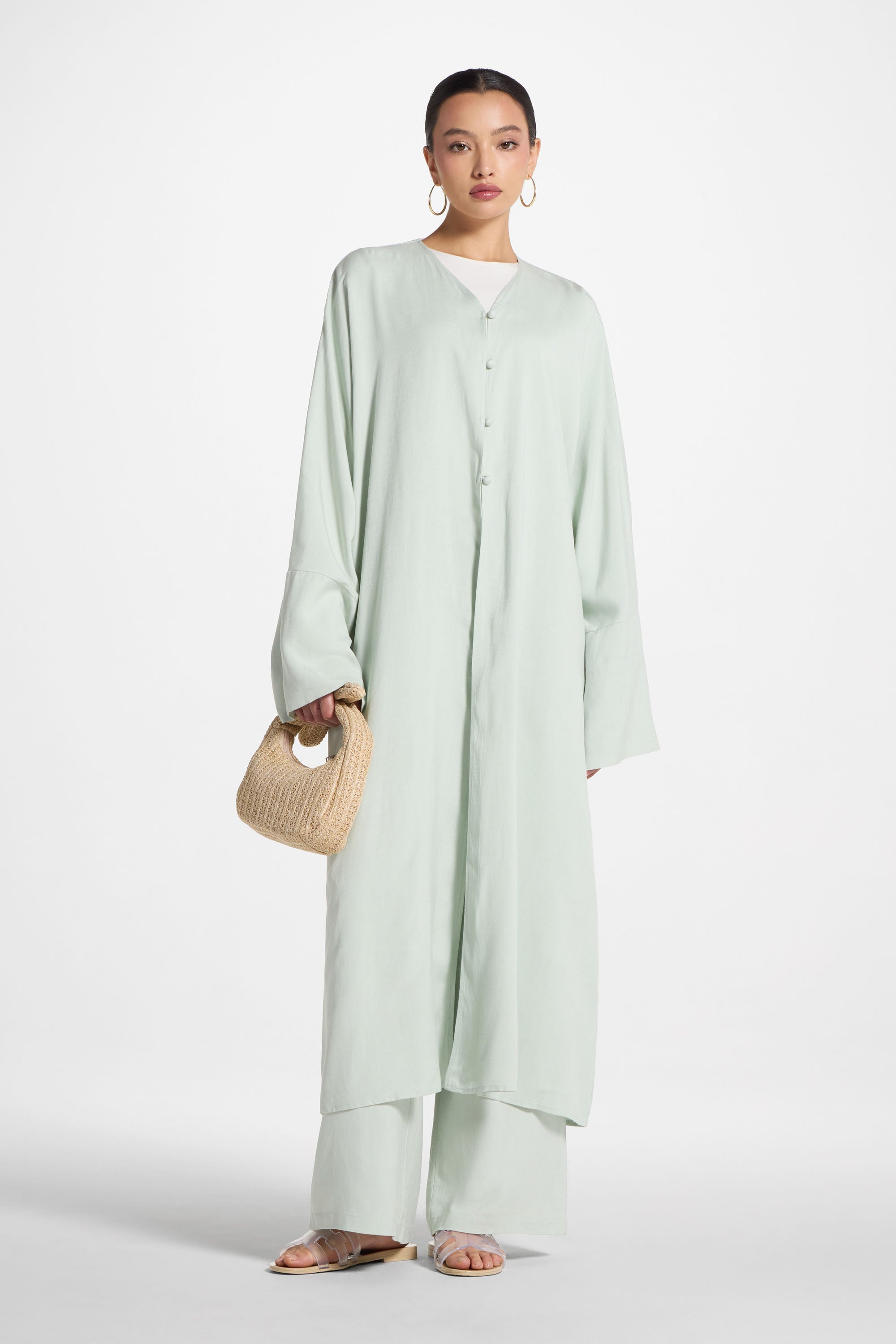 Linen Maxi Top Abayas Veiled 