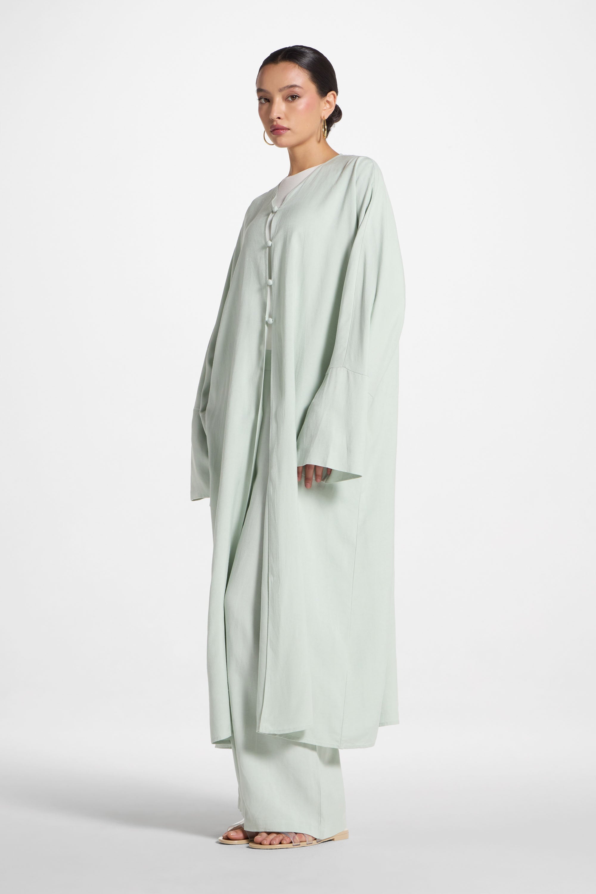 Linen Maxi Top Abayas Veiled 