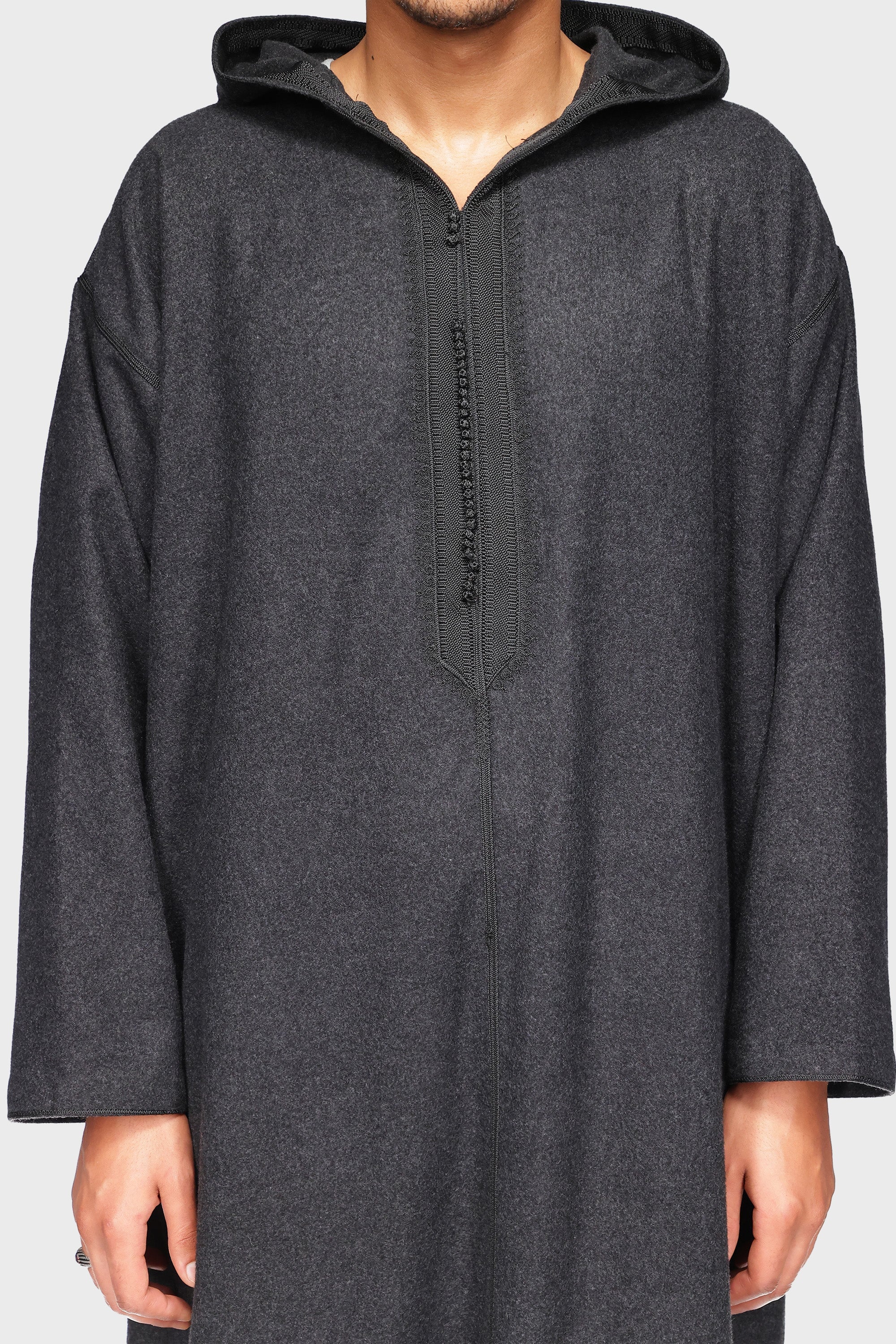 Liverpool Hooded Moroccan Thobe - Black