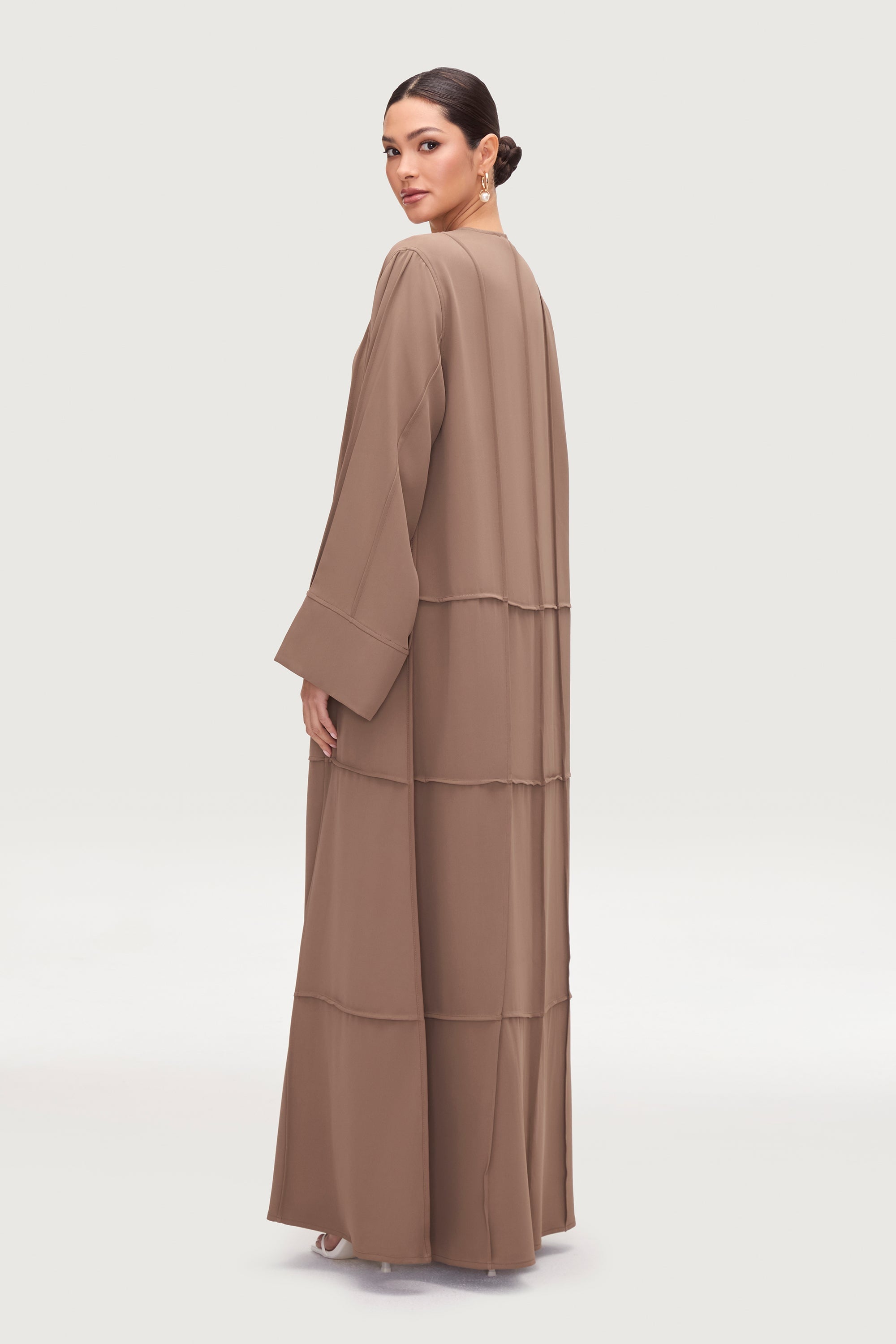 Lylah Everyday Open Abaya - Truffle Abayas Veiled 