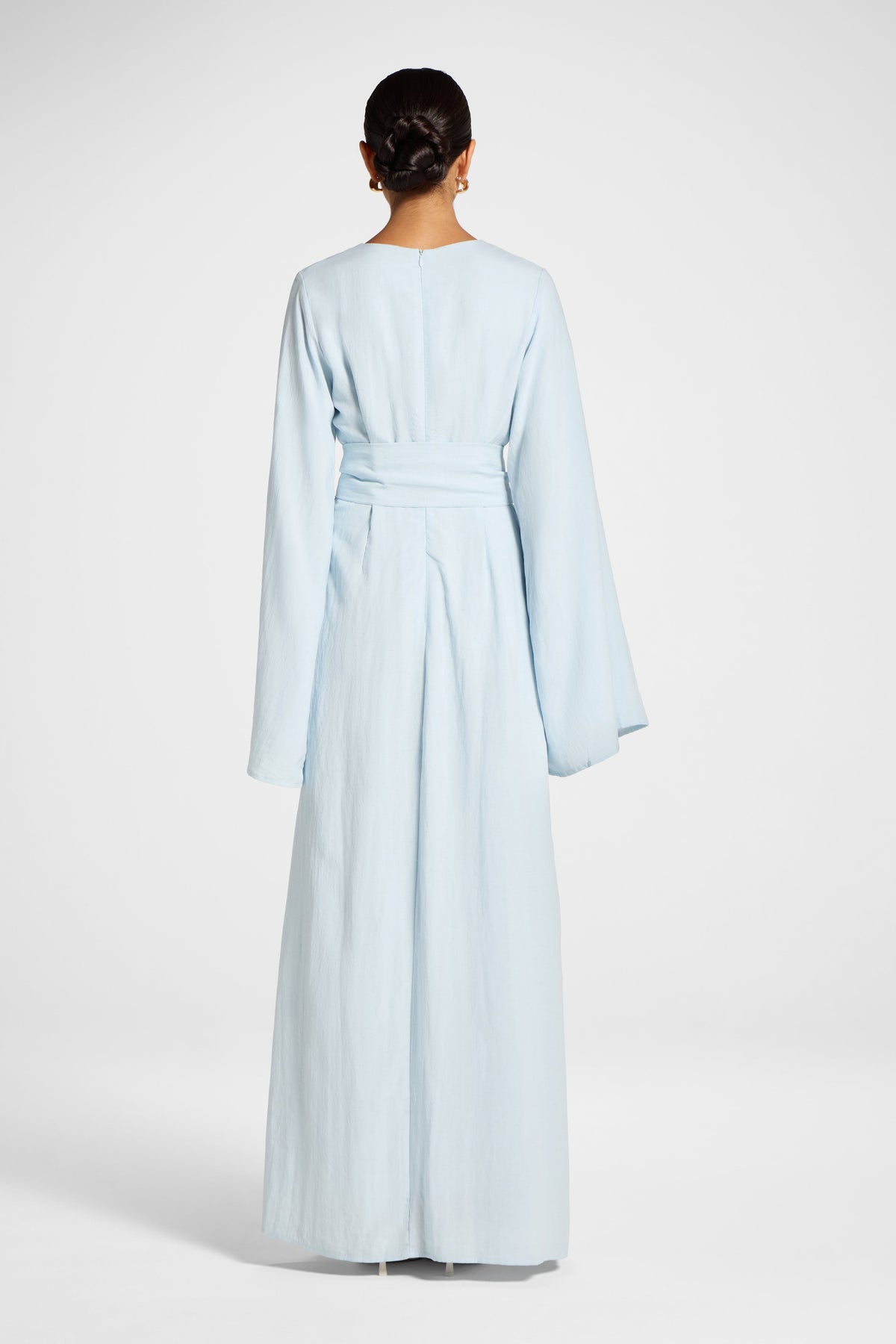 Lyocell Linen Maxi Dress - Baby Blue Dress Veiled 