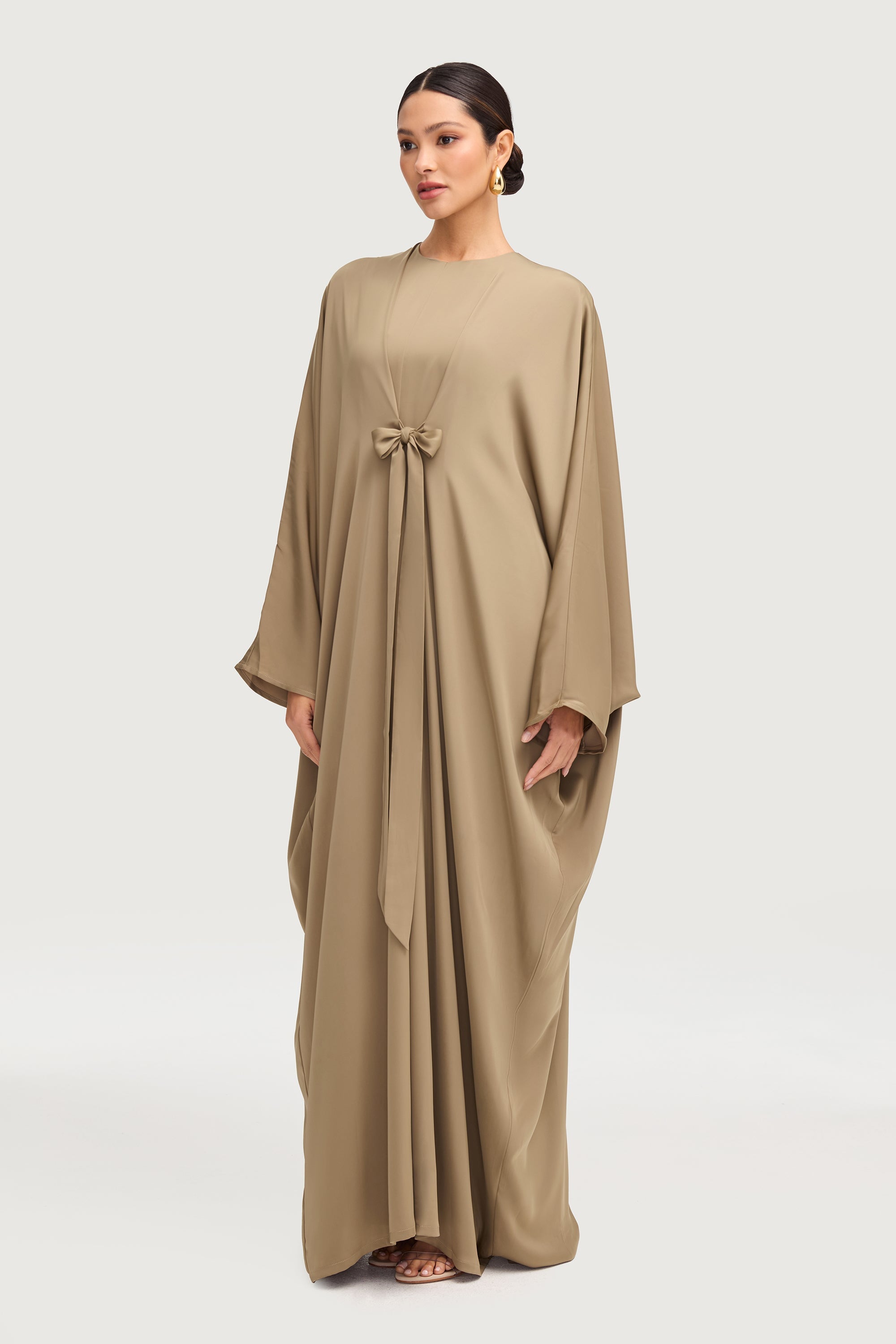 Maha Tie Front Kaftan - Desert Palm Abayas Veiled 