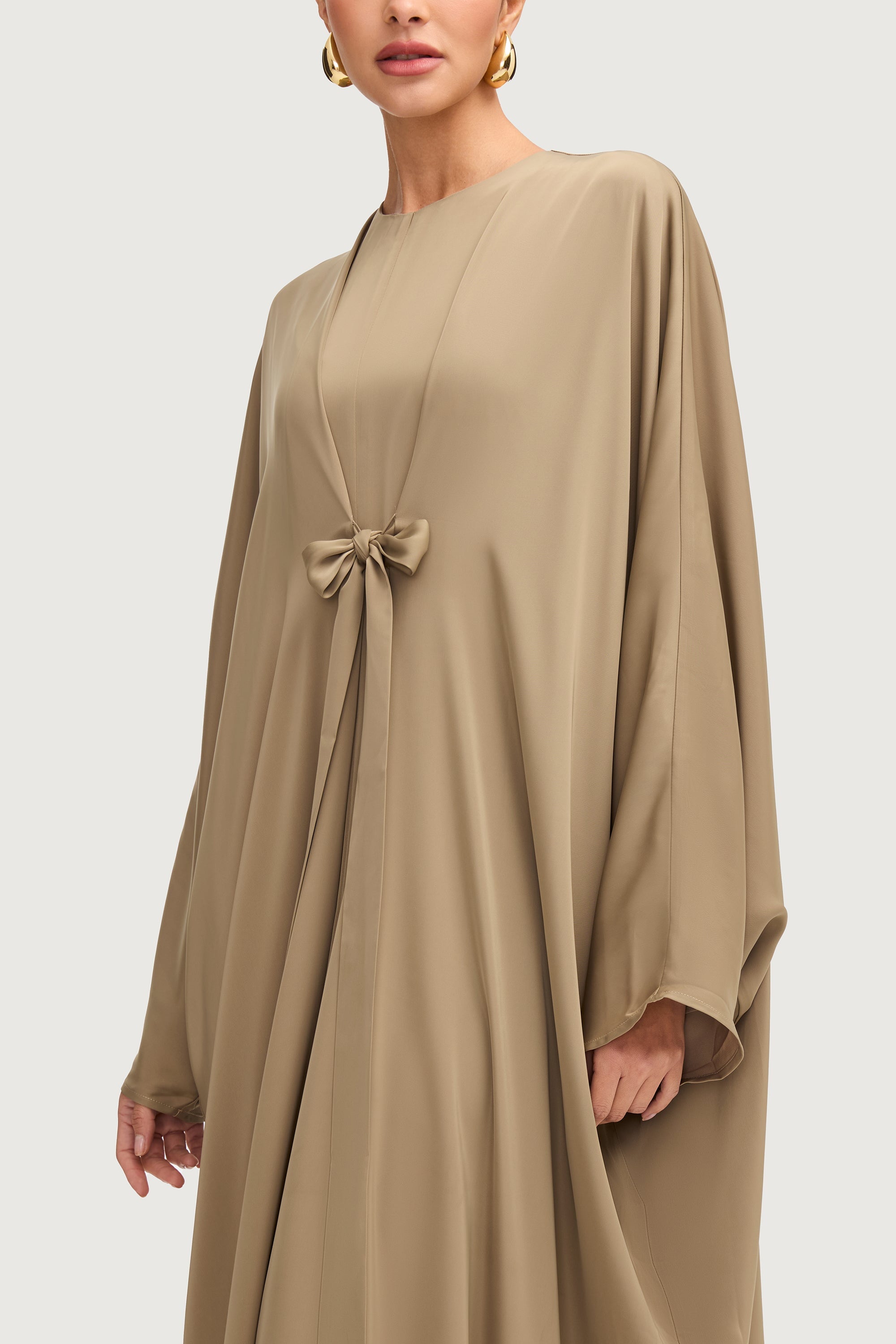 Maha Tie Front Kaftan - Desert Palm Abayas Veiled 