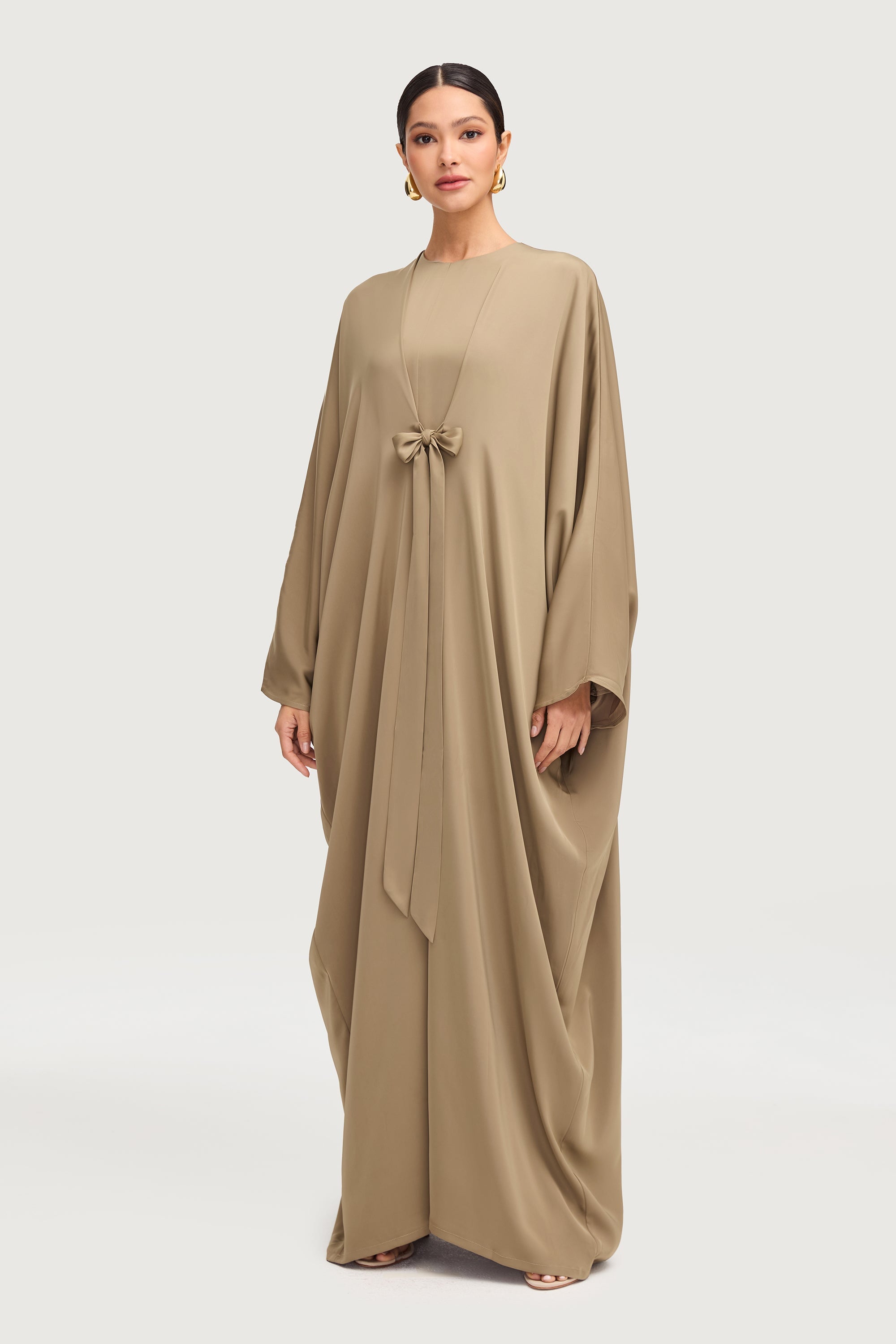 Maha Tie Front Kaftan - Desert Palm Abayas Veiled 