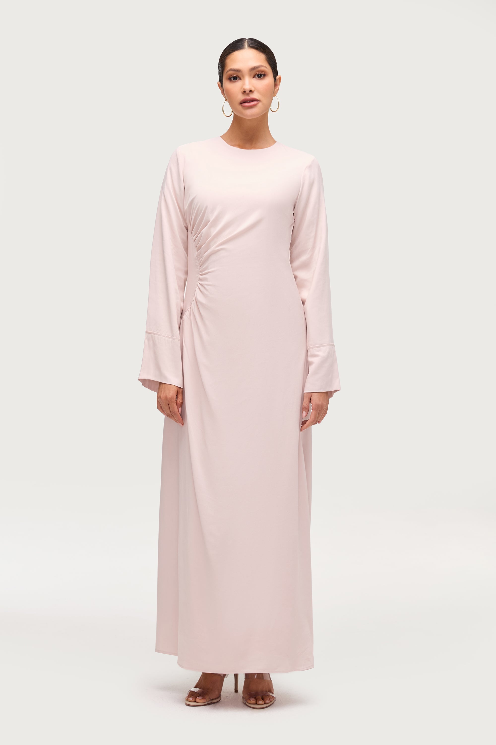 Mais Asymmetric Maxi Dress - Soft Pink