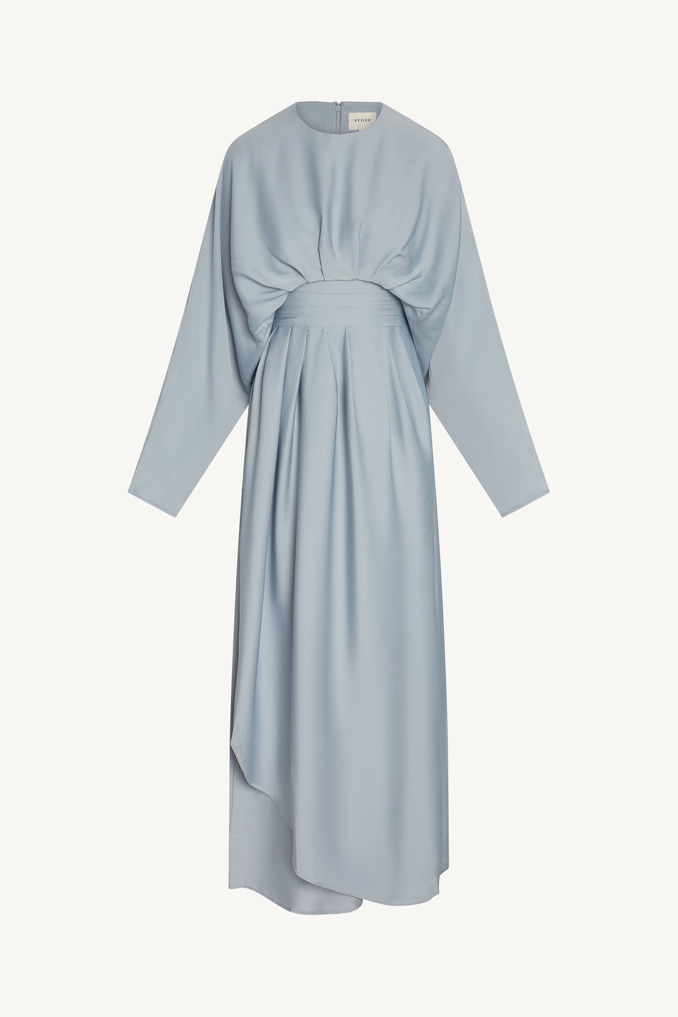Maleeka Drape Maxi Dress - Pastel Blue Dresses Veiled 