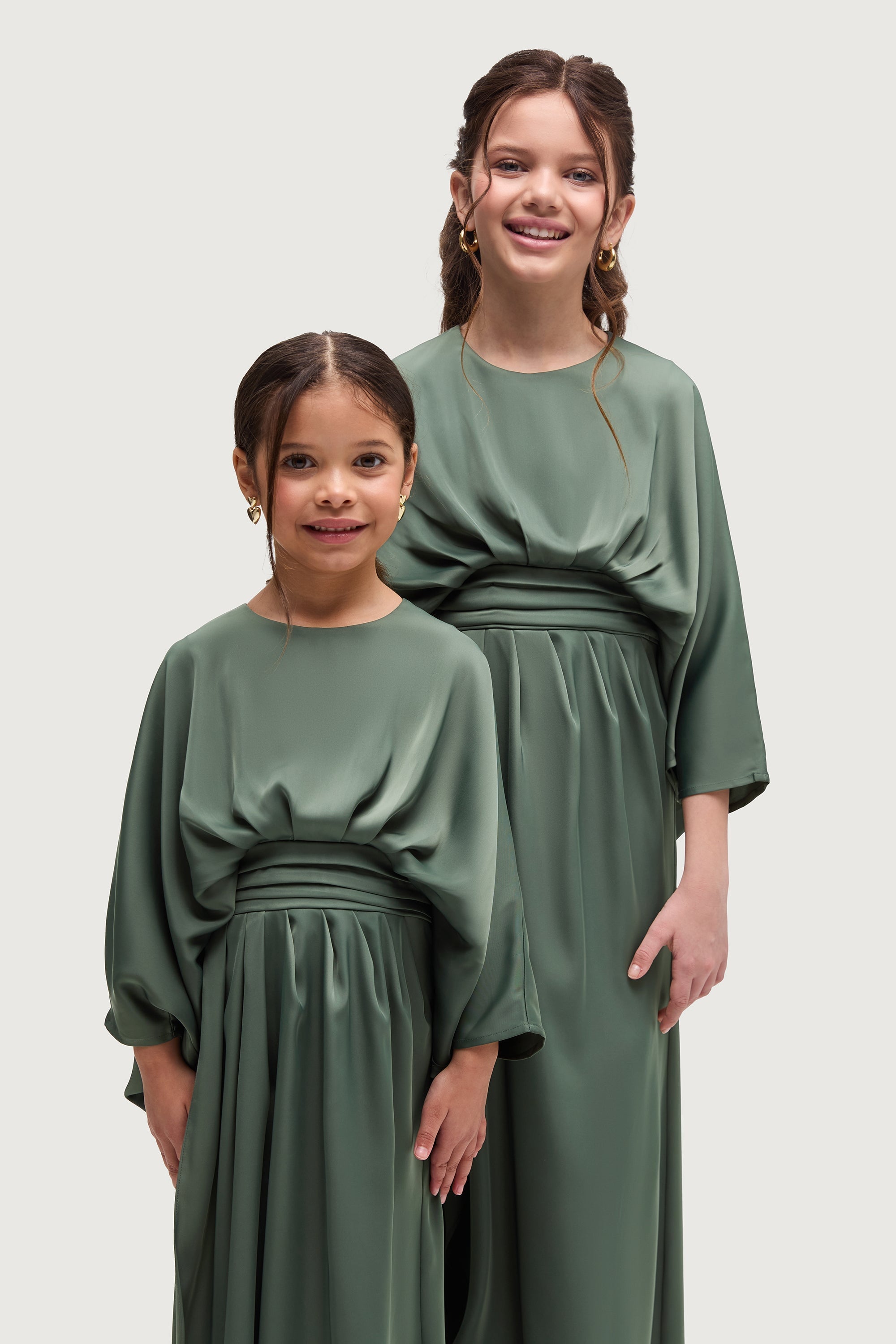 Maleeka Dress - Sage (Girls) Dresses Veiled 